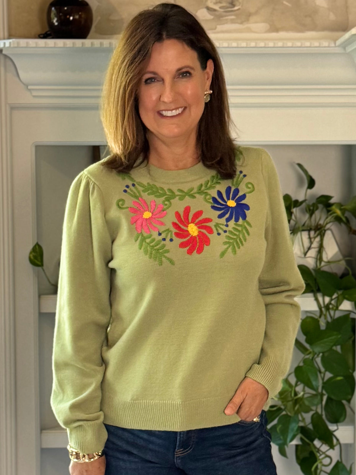 Joy in Color Embroidered Sweater