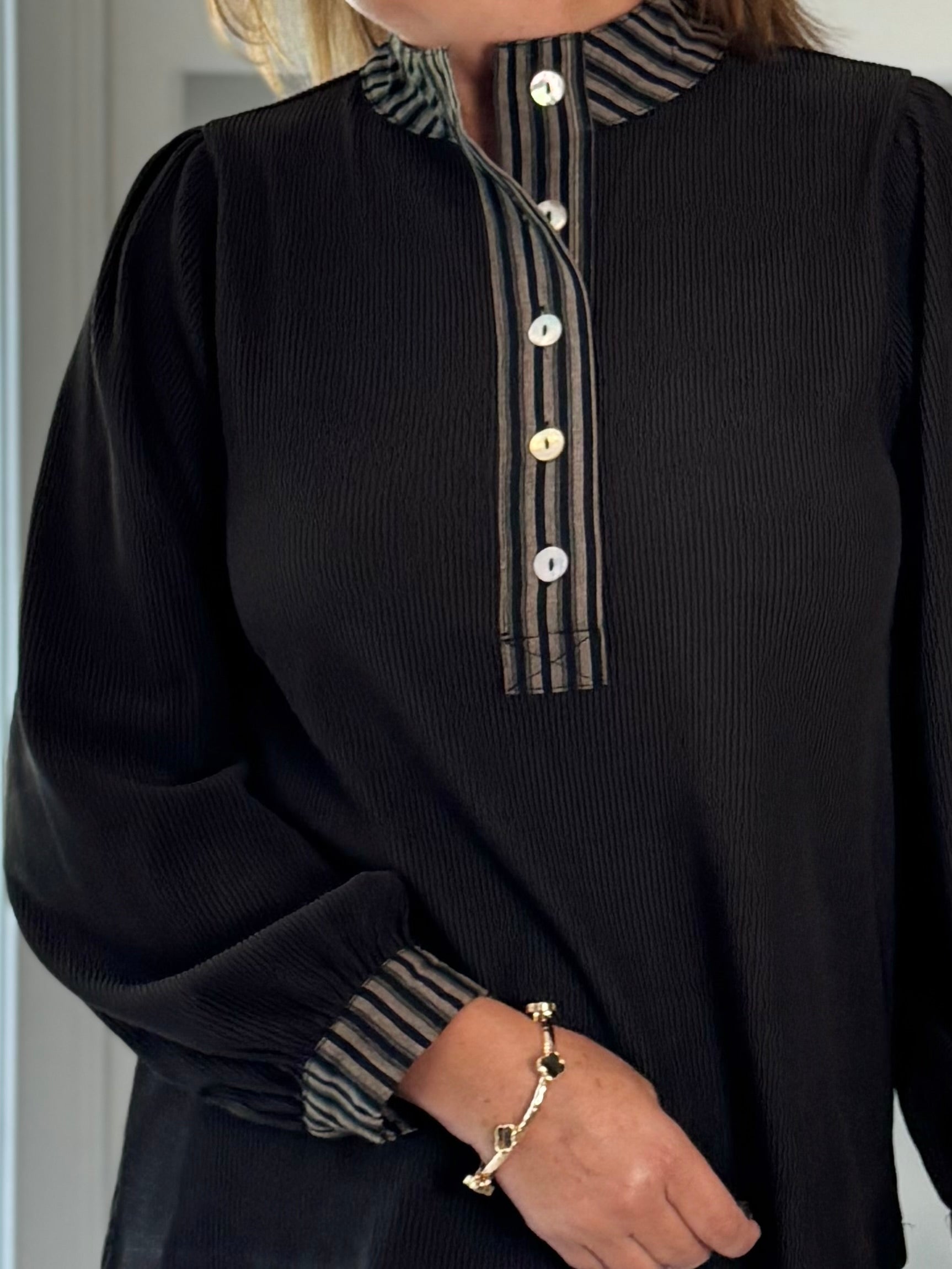 Make Your Mark Ribbed Contrast Top