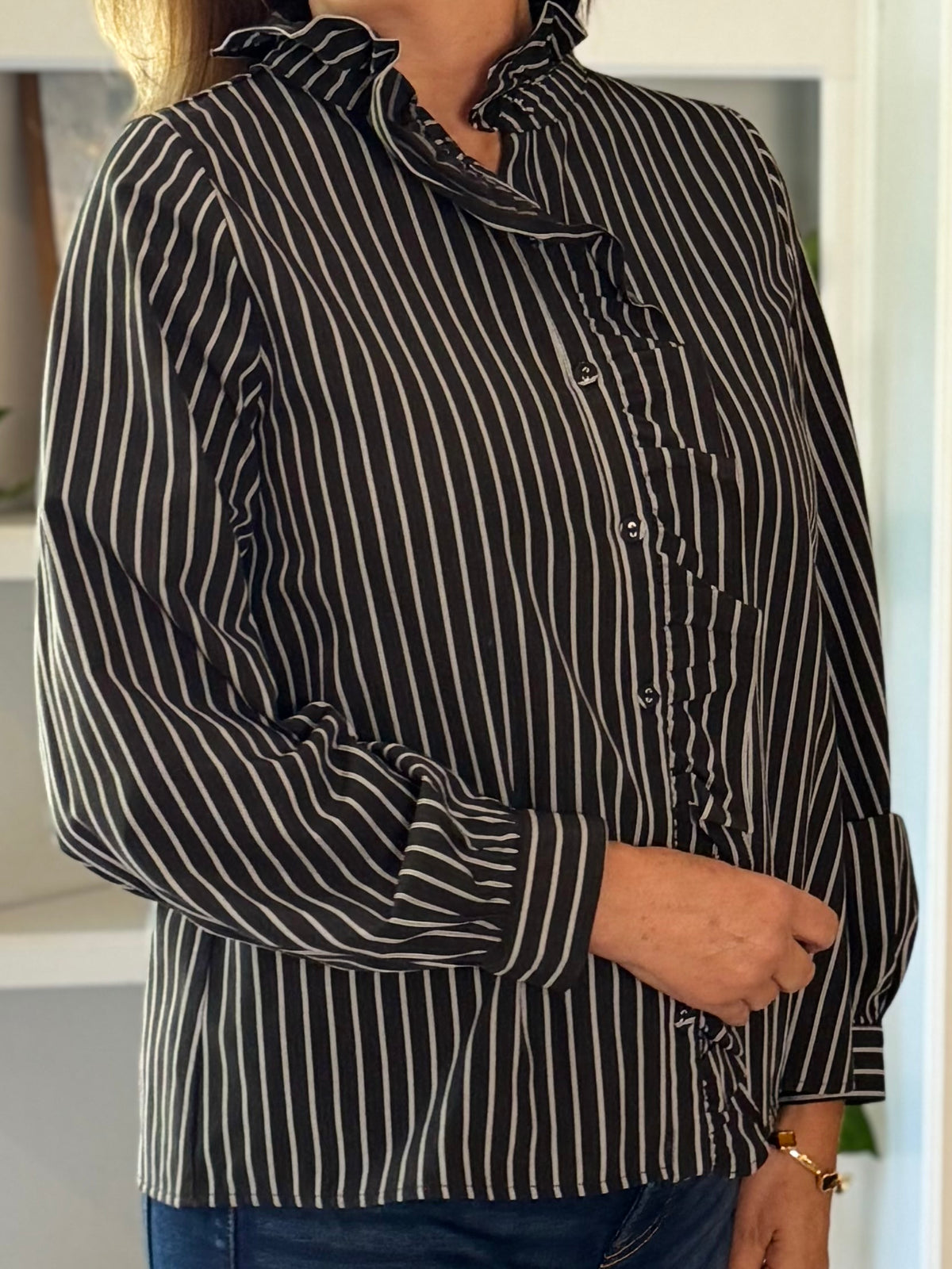Between the Lines Striped Blouse