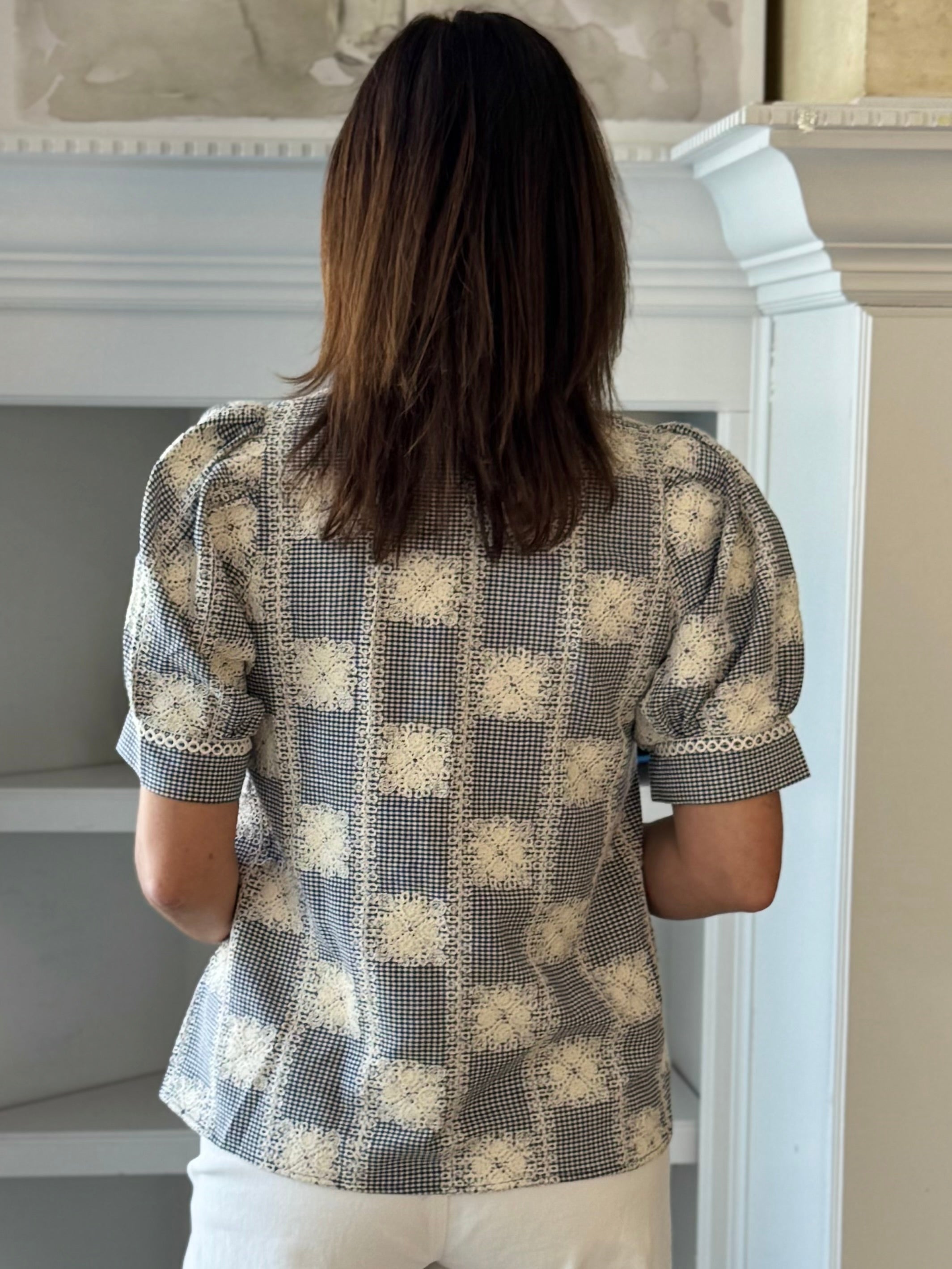 Signature Embroidered Top