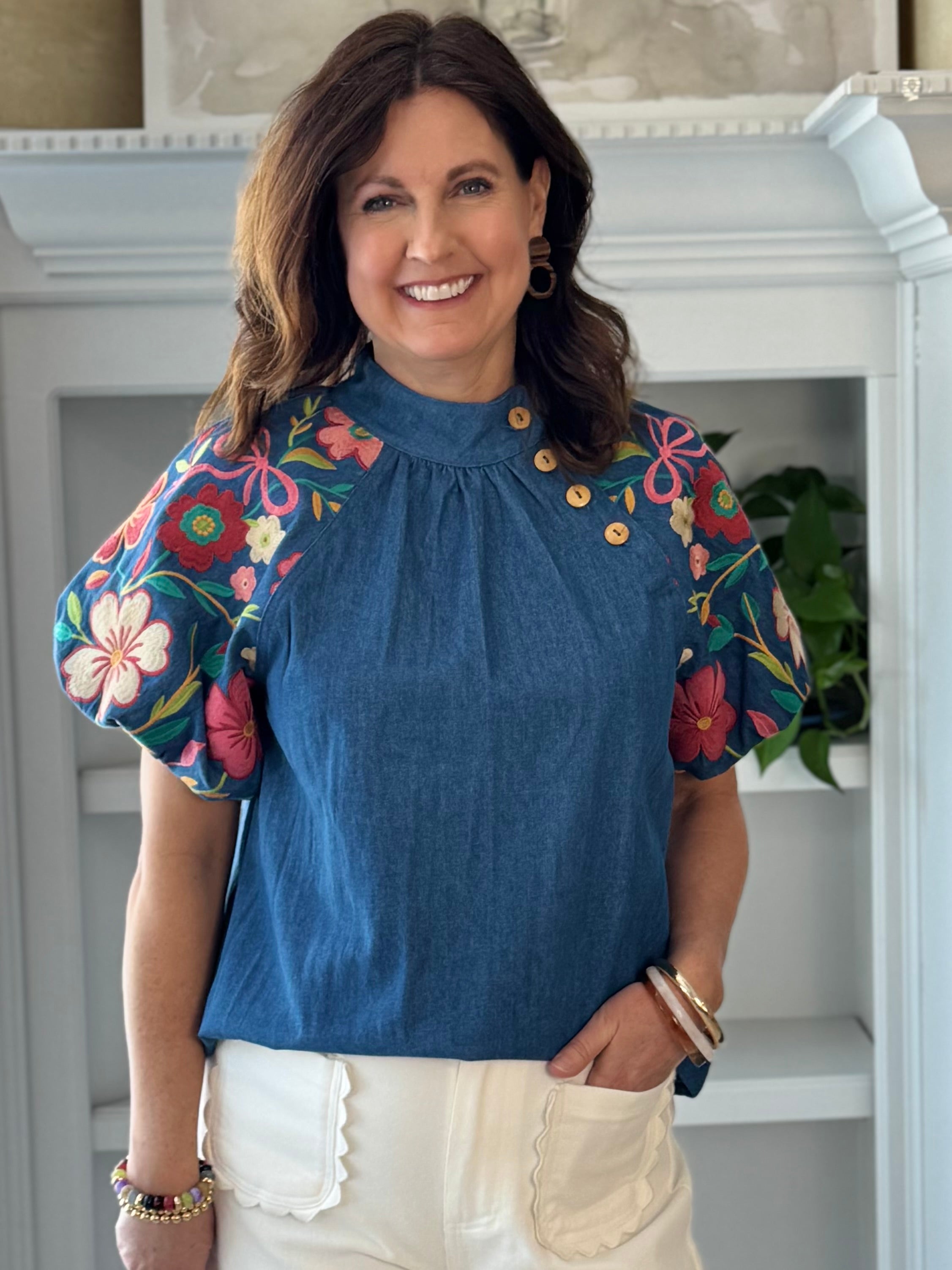 THML Gallery Embroidered Top