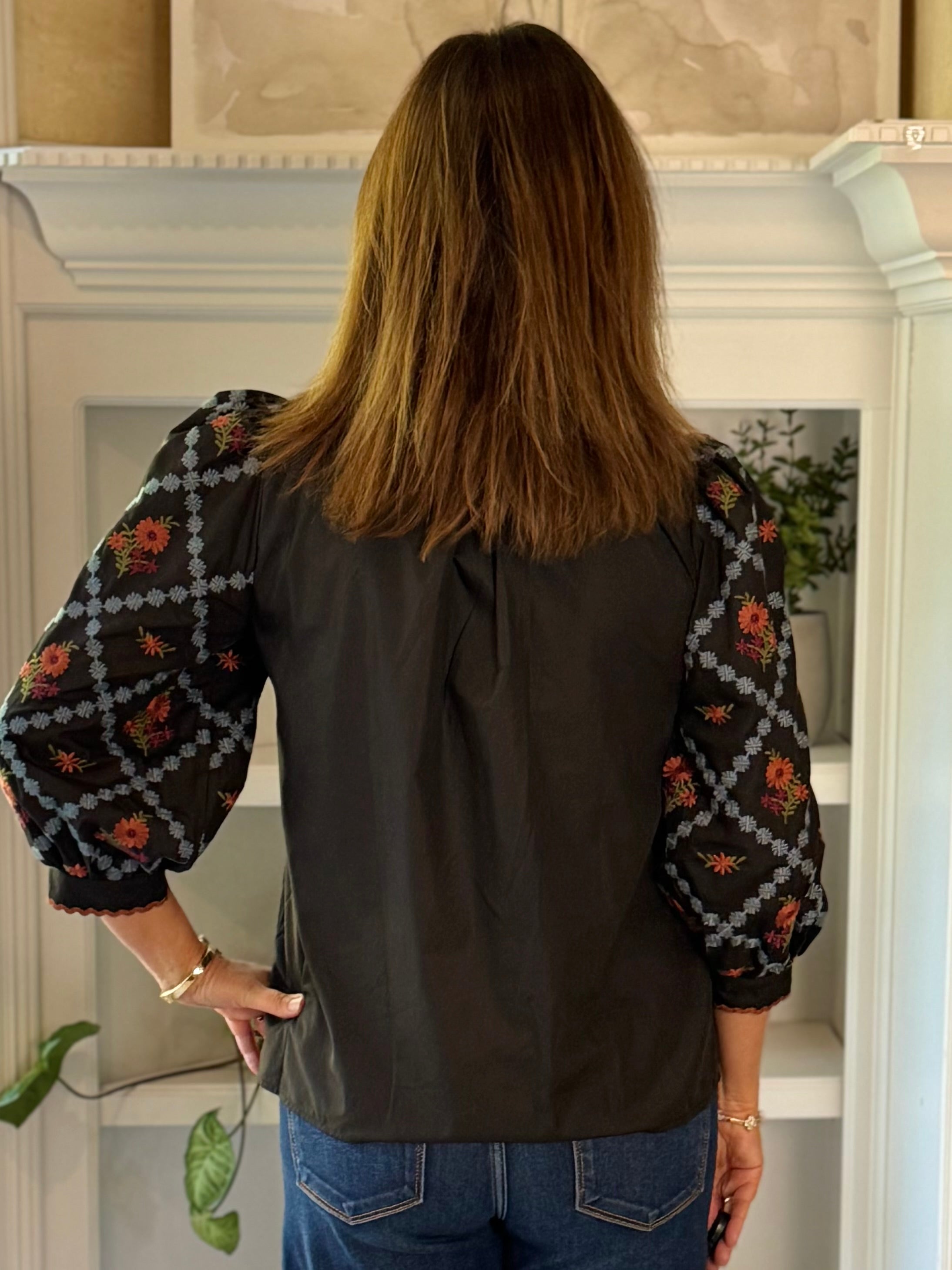 Copper Moon Embroidered Top