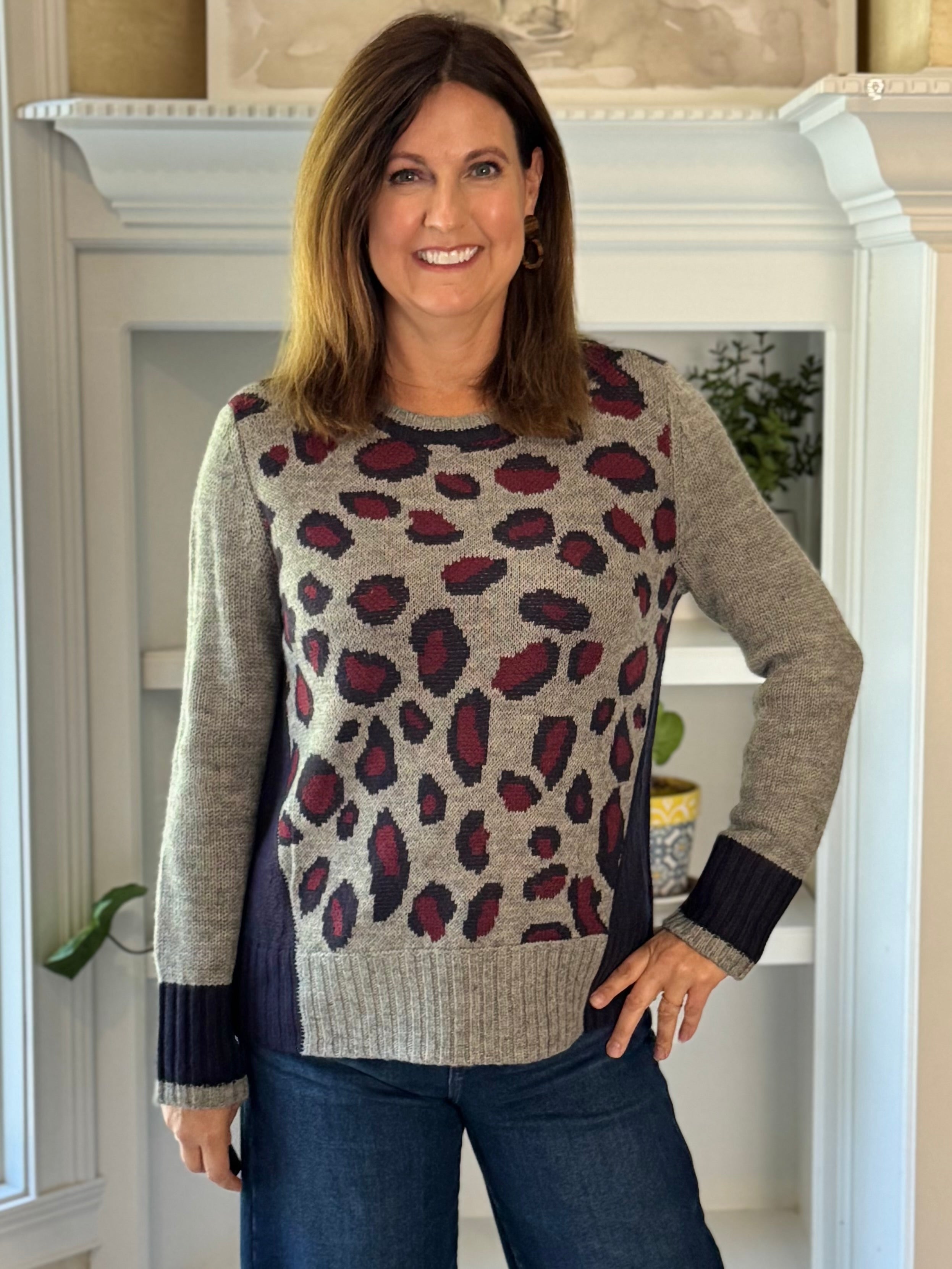 Midnight Leopard Sweater