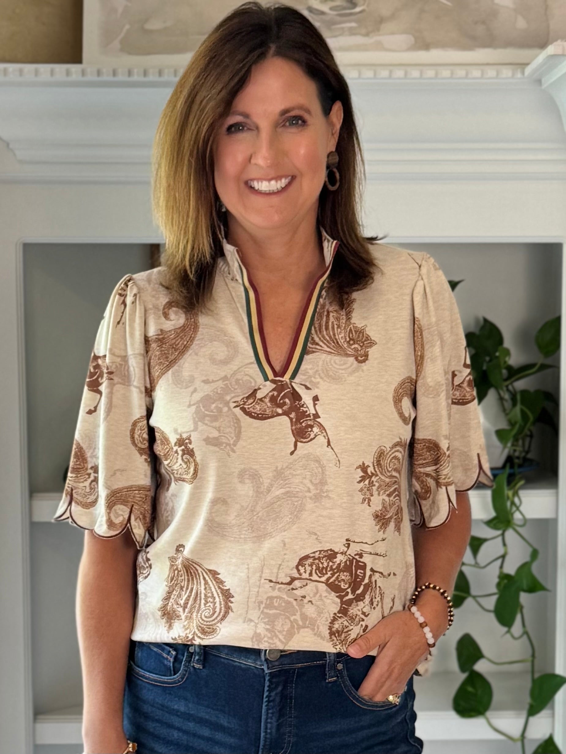 Vintage Story Print Top