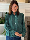 Striped Perfection Blouse - Green