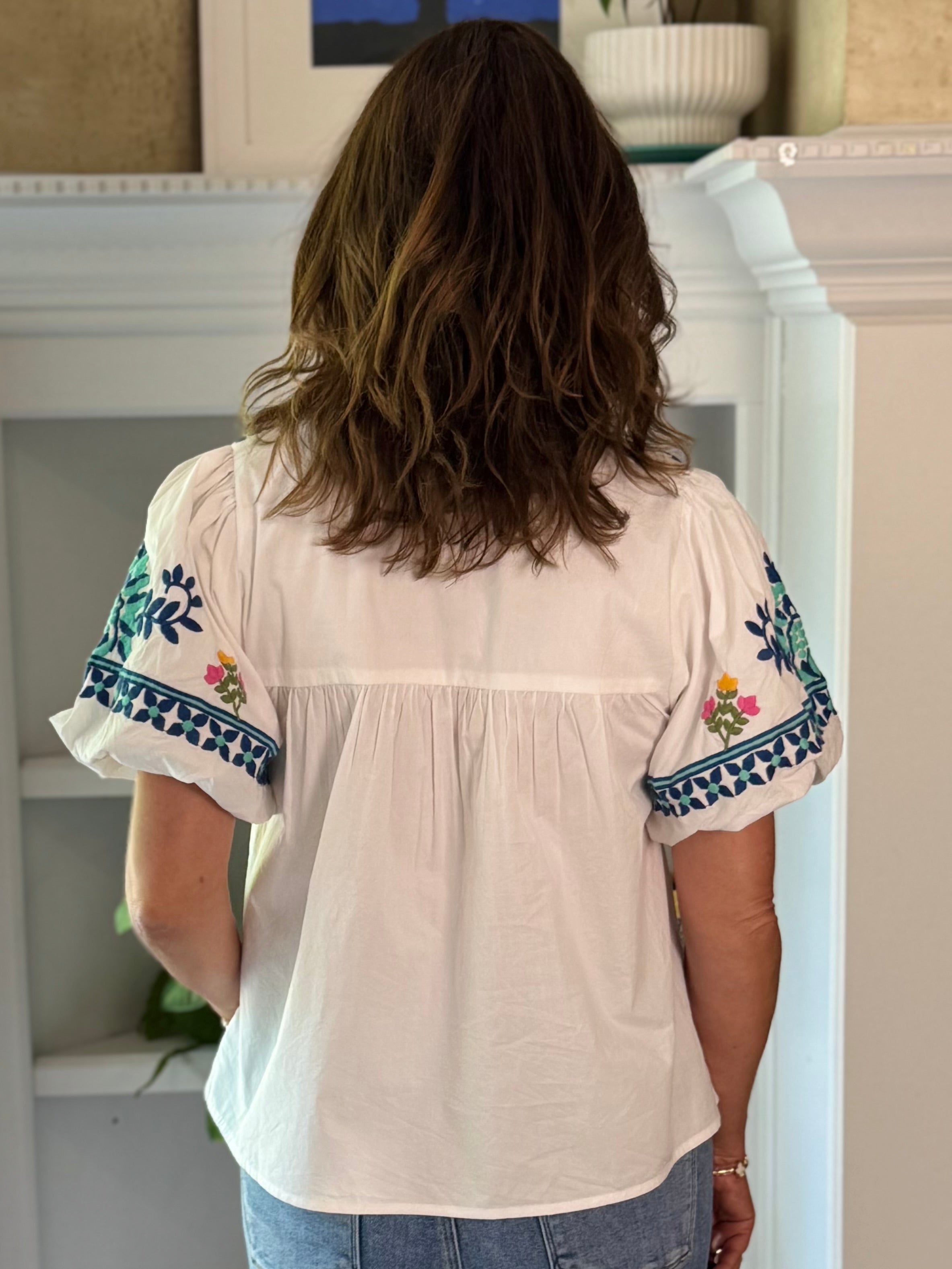 THML Paradise Embroidered Top