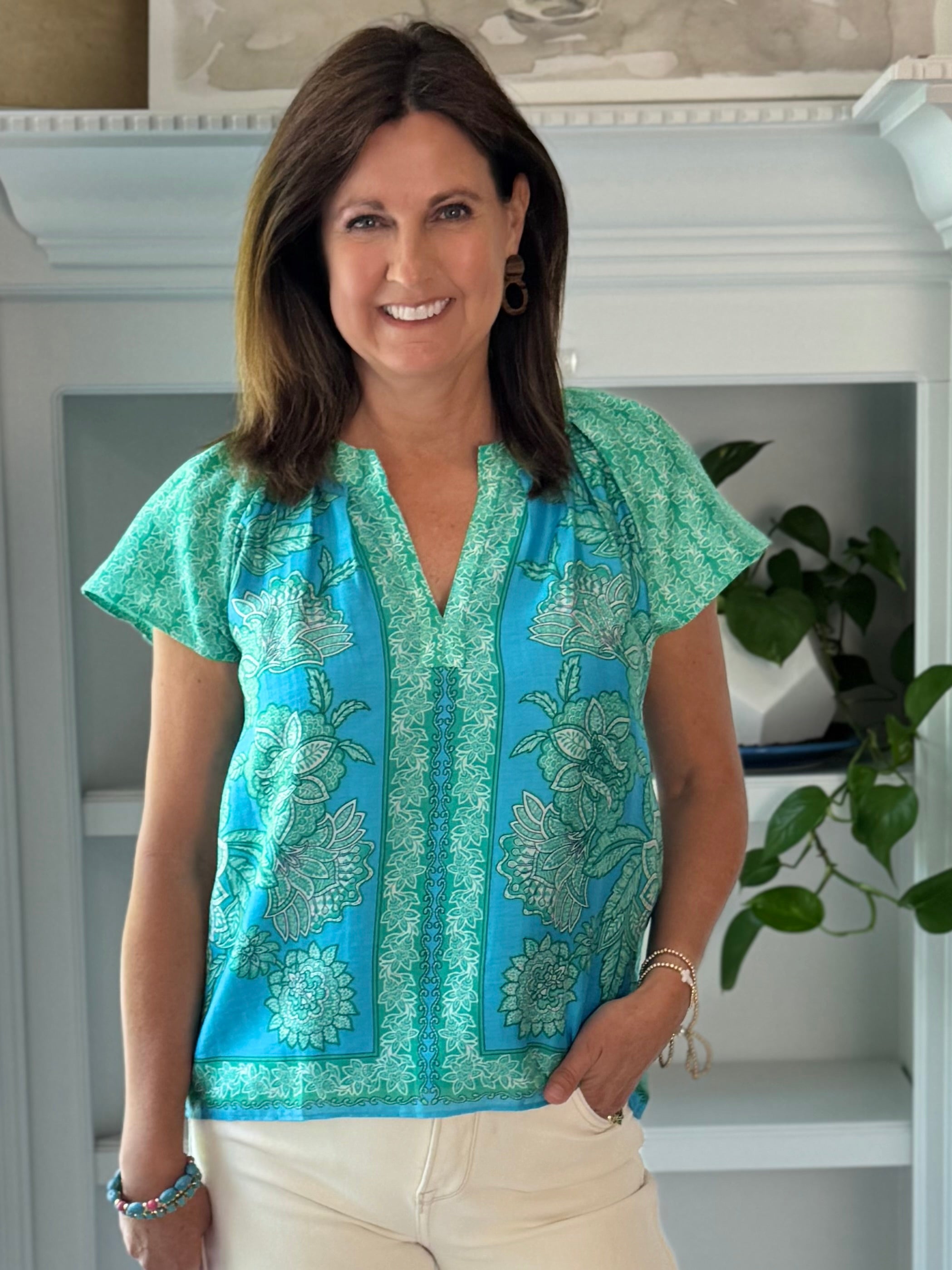 Current Air Blue Lagoon Blouse