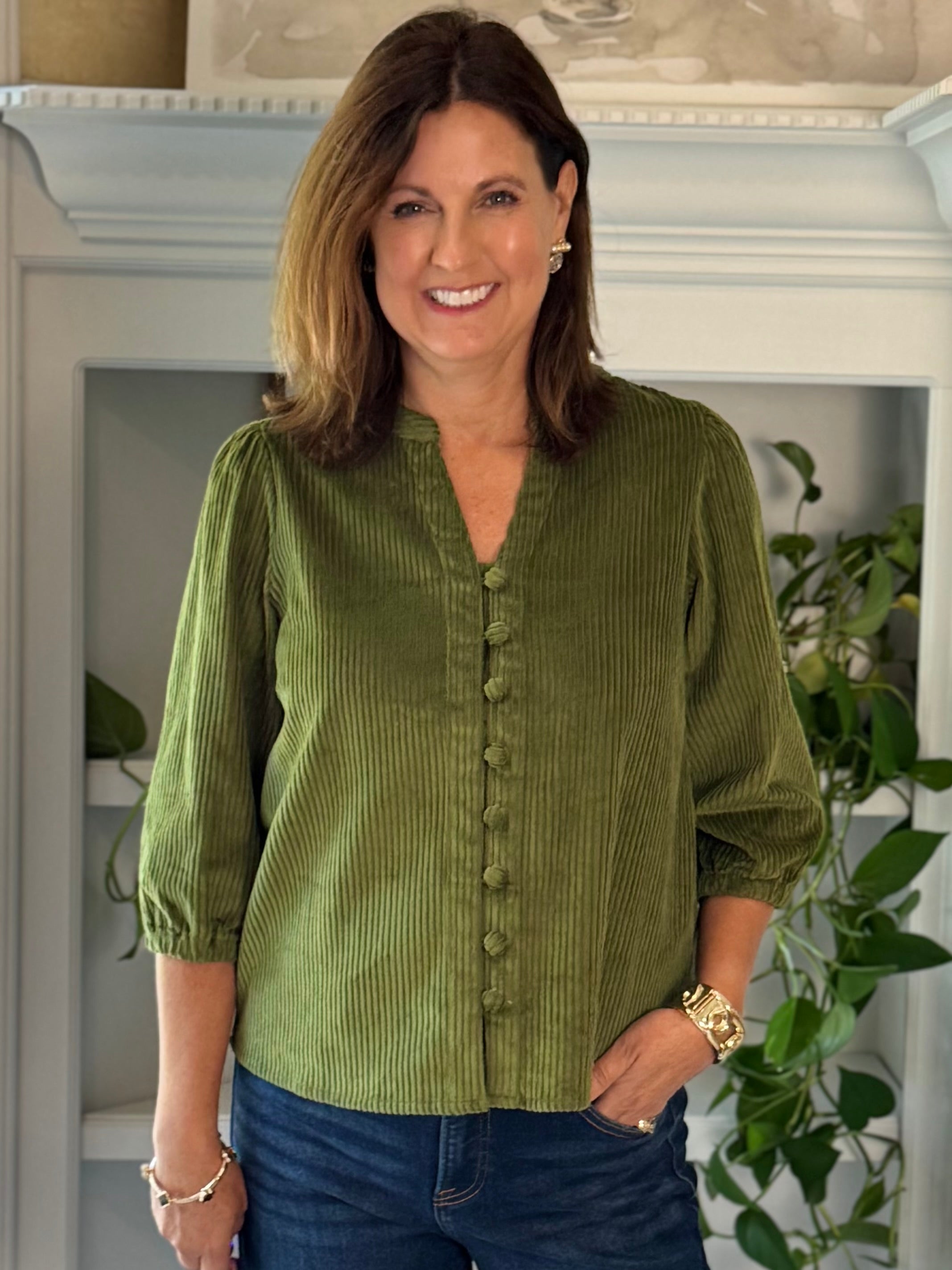 All About Olive Corduroy Top