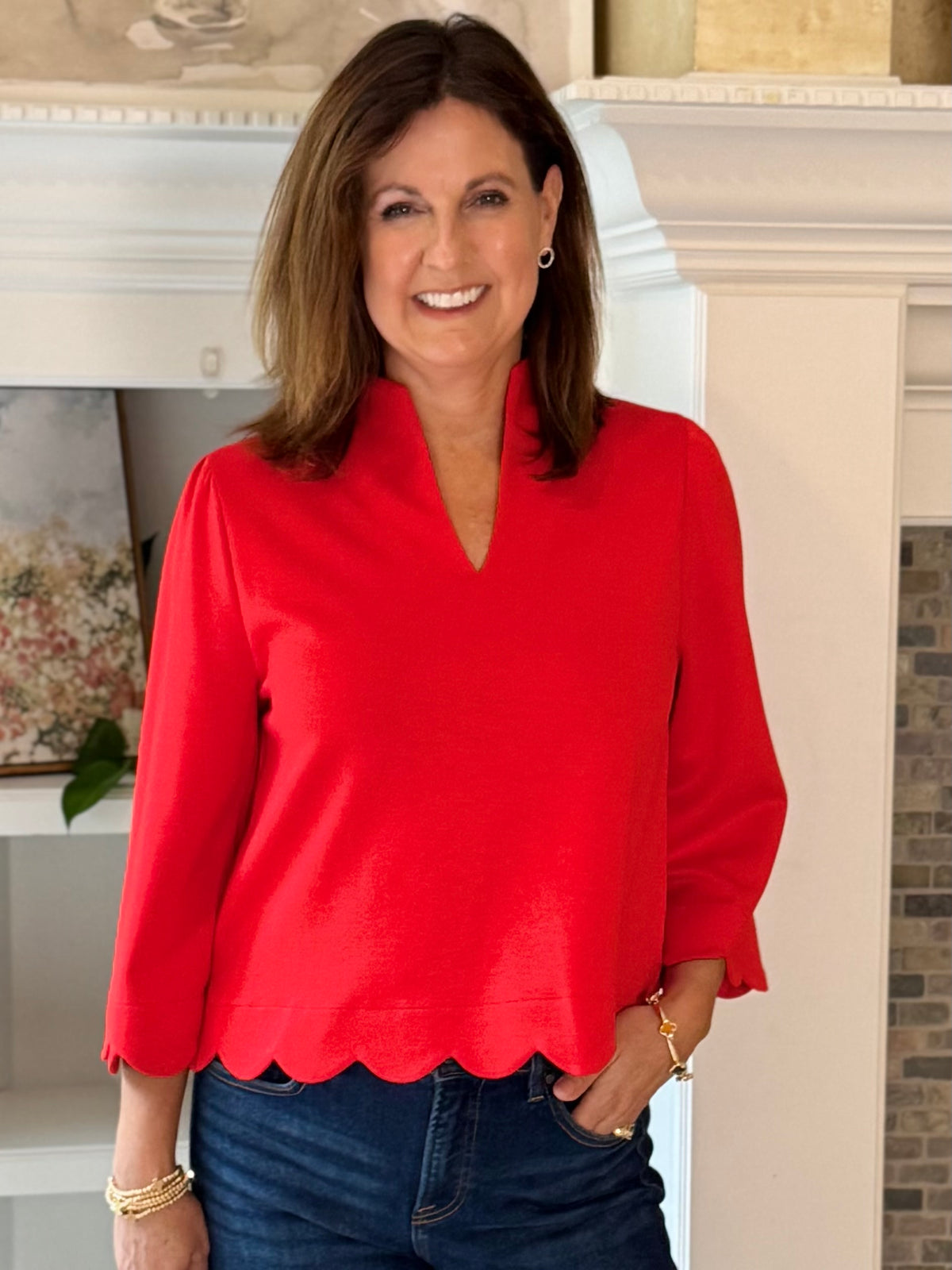 Simply Striking Scalloped Top