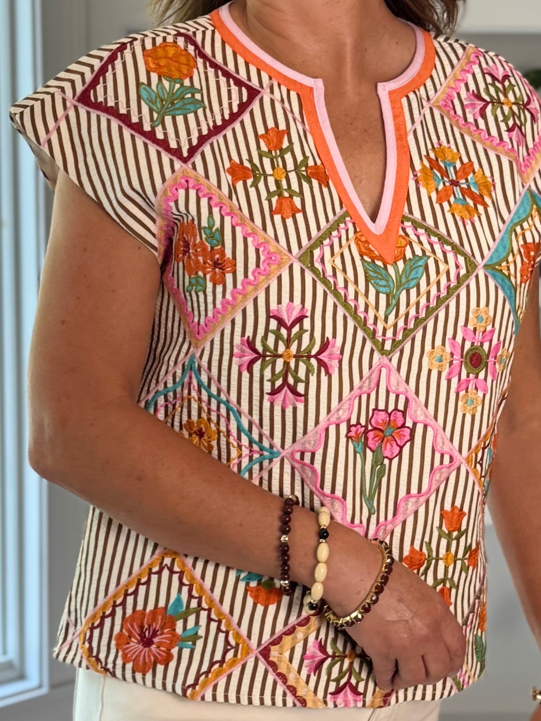 THML Vibrance Embroidered Top