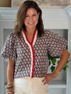 Scarlet Trim Floral top