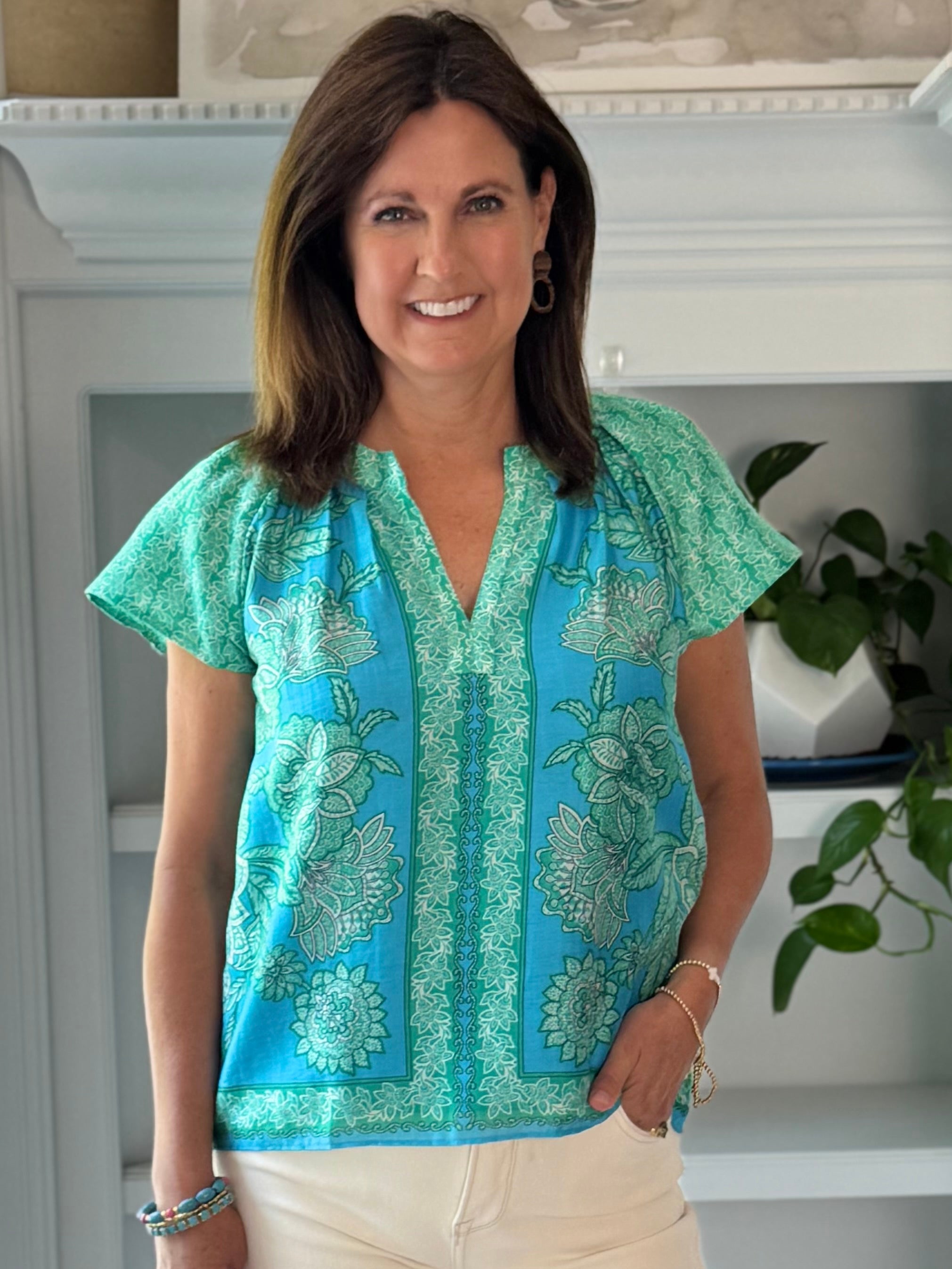 Current Air Blue Lagoon Blouse