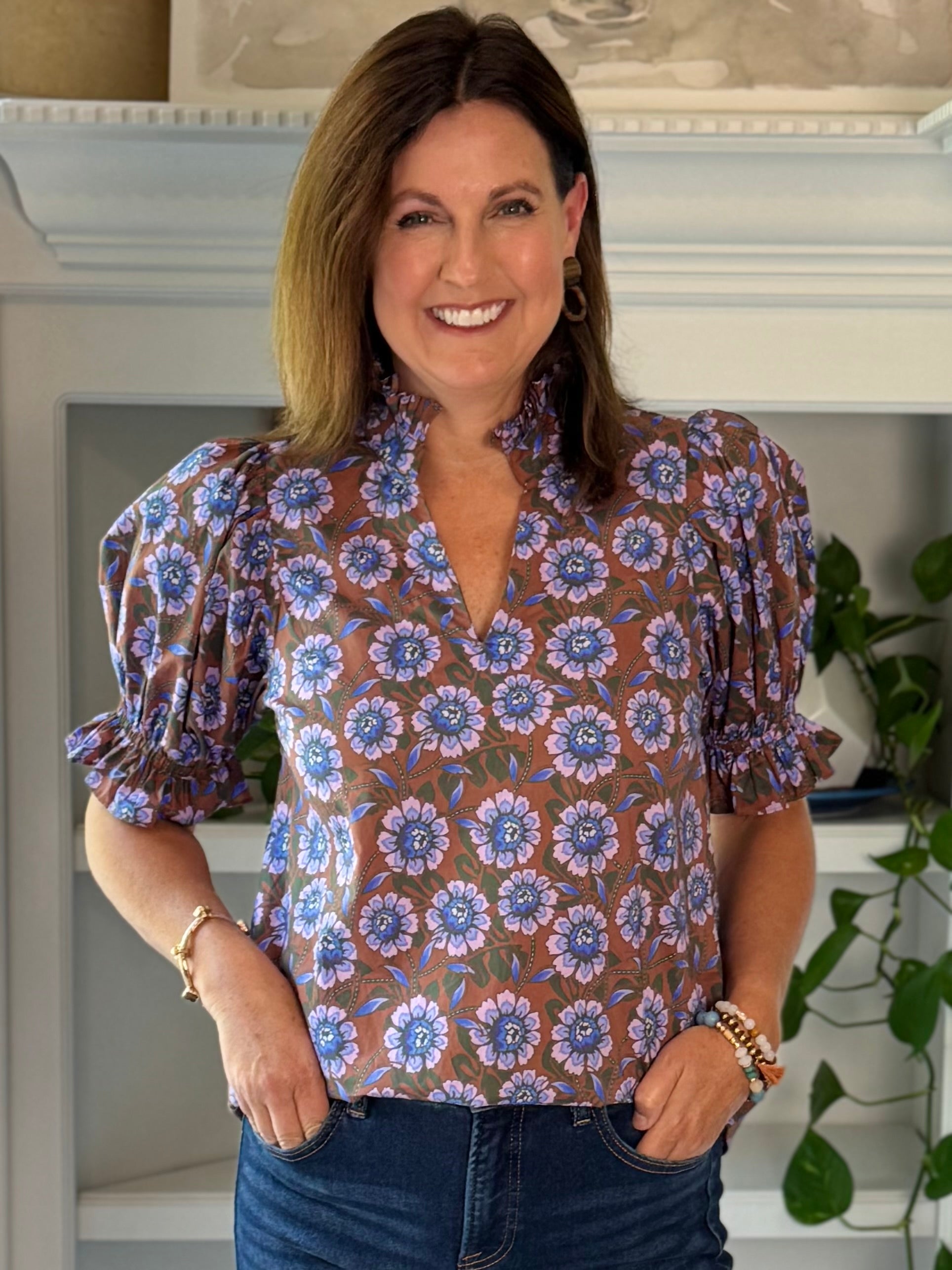 Fall Market Floral Top