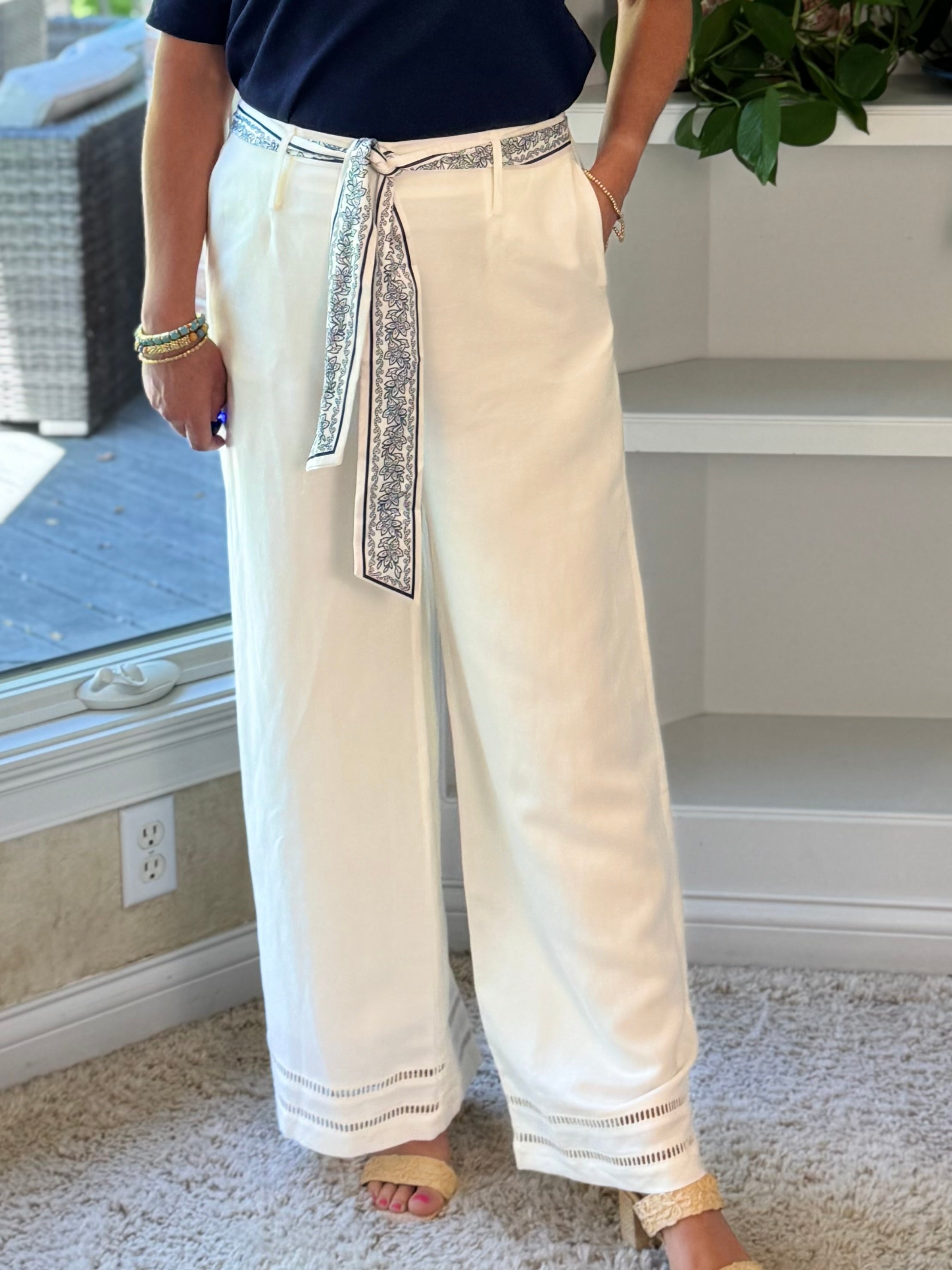 Current Air Tailored Cropped Wide Leg Pants