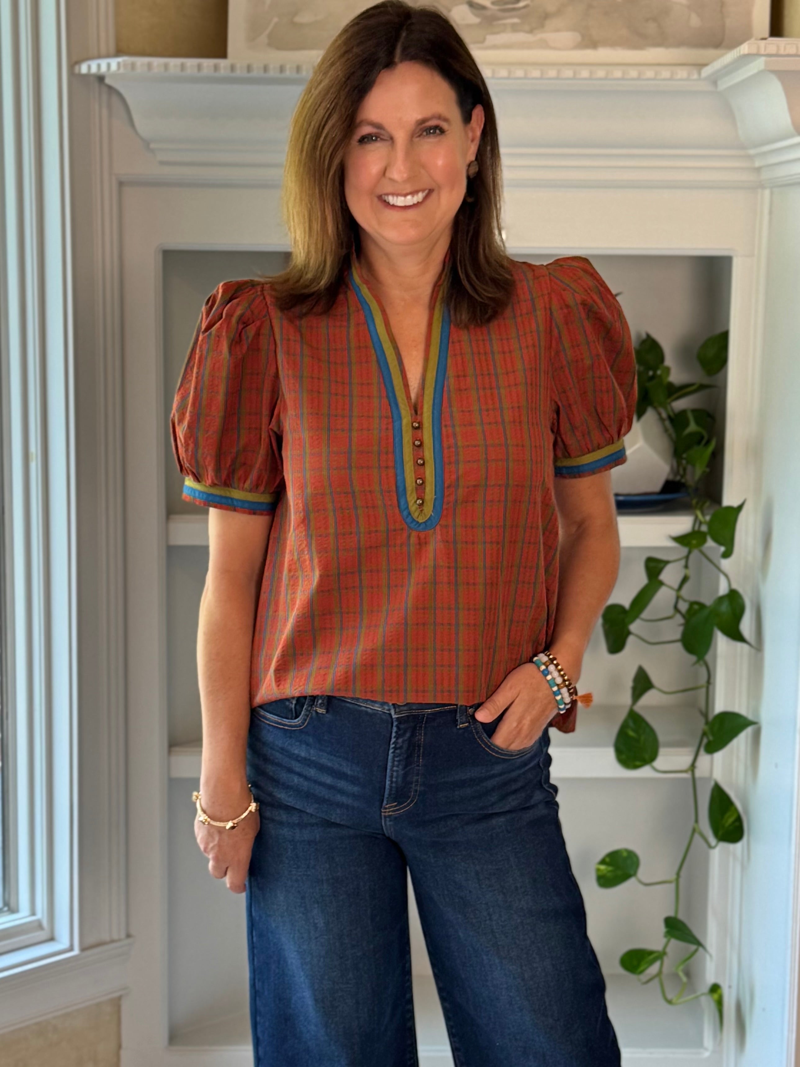 Weekend in Vermont Plaid Top