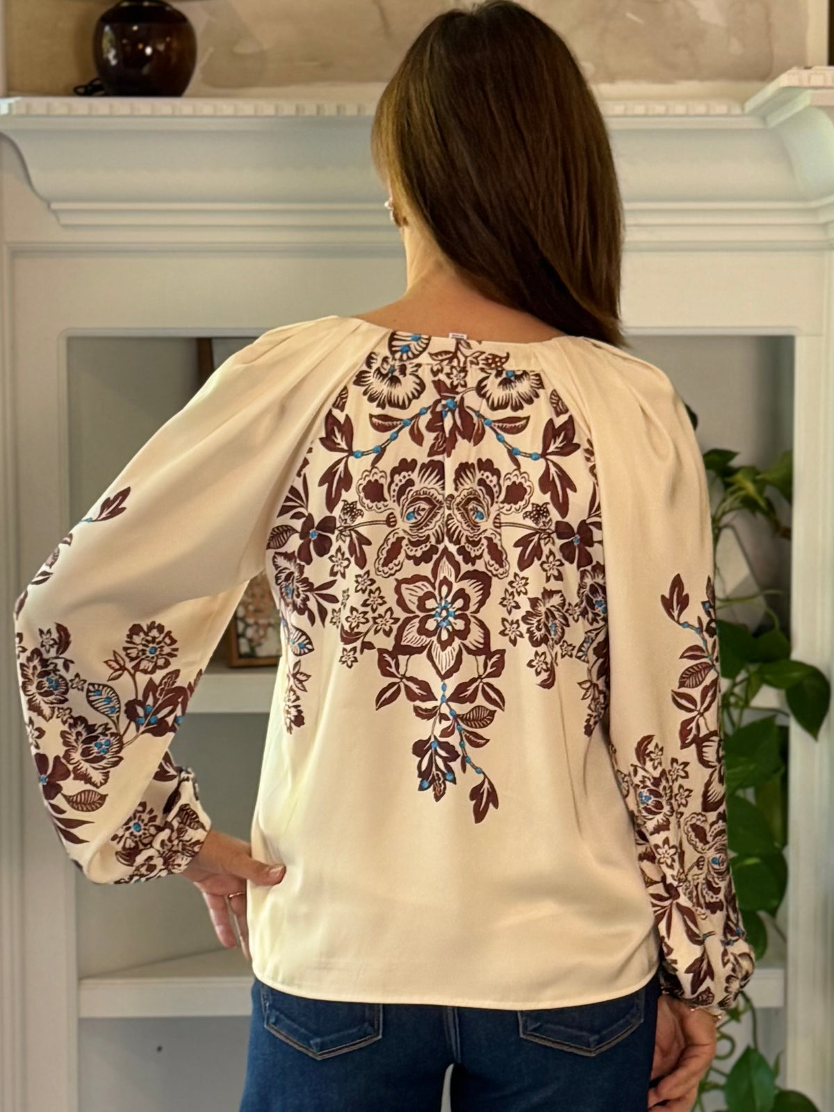Current Air Work of Art Floral Blouse