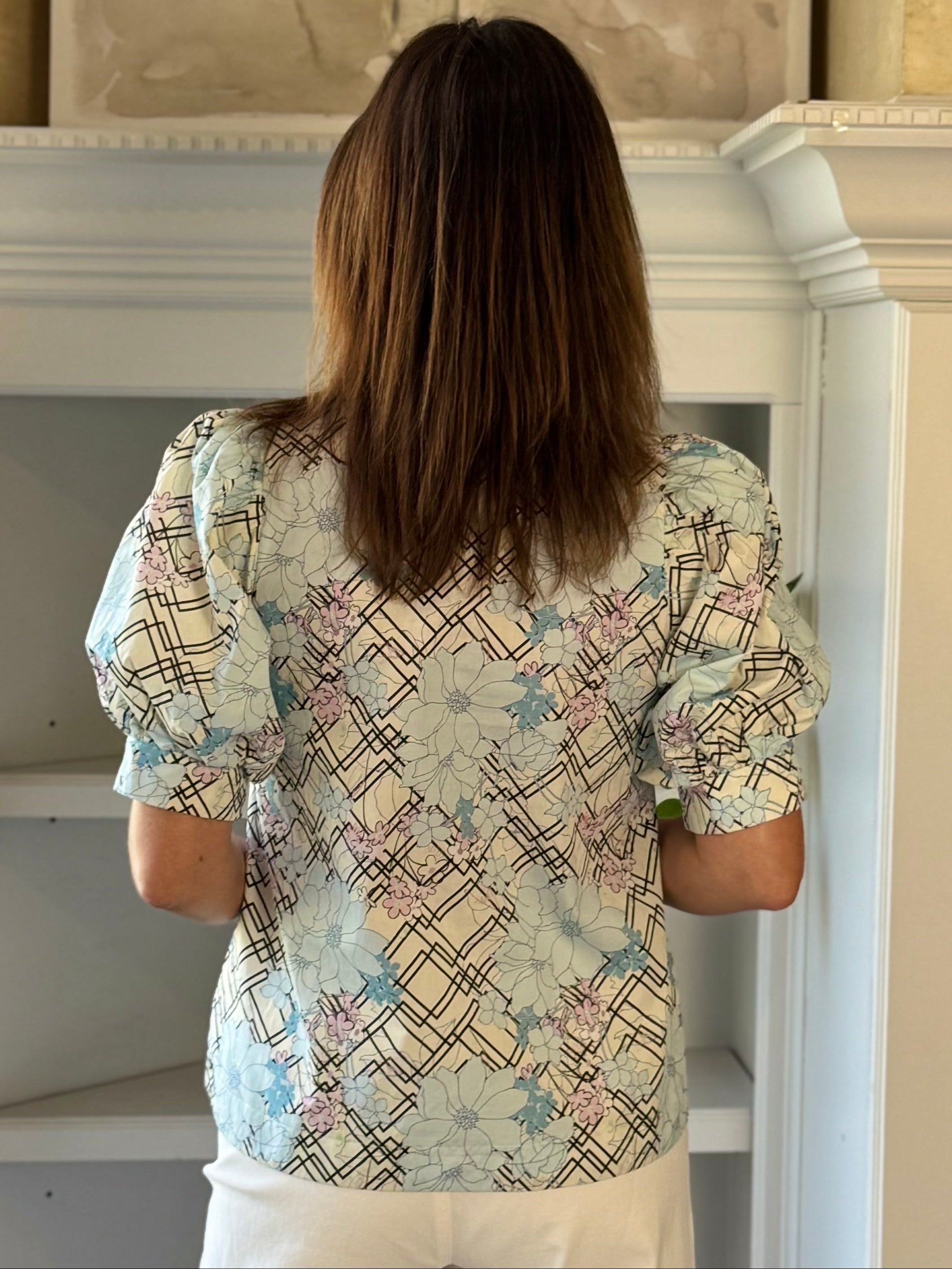 Floral with Attitude Contrast Top