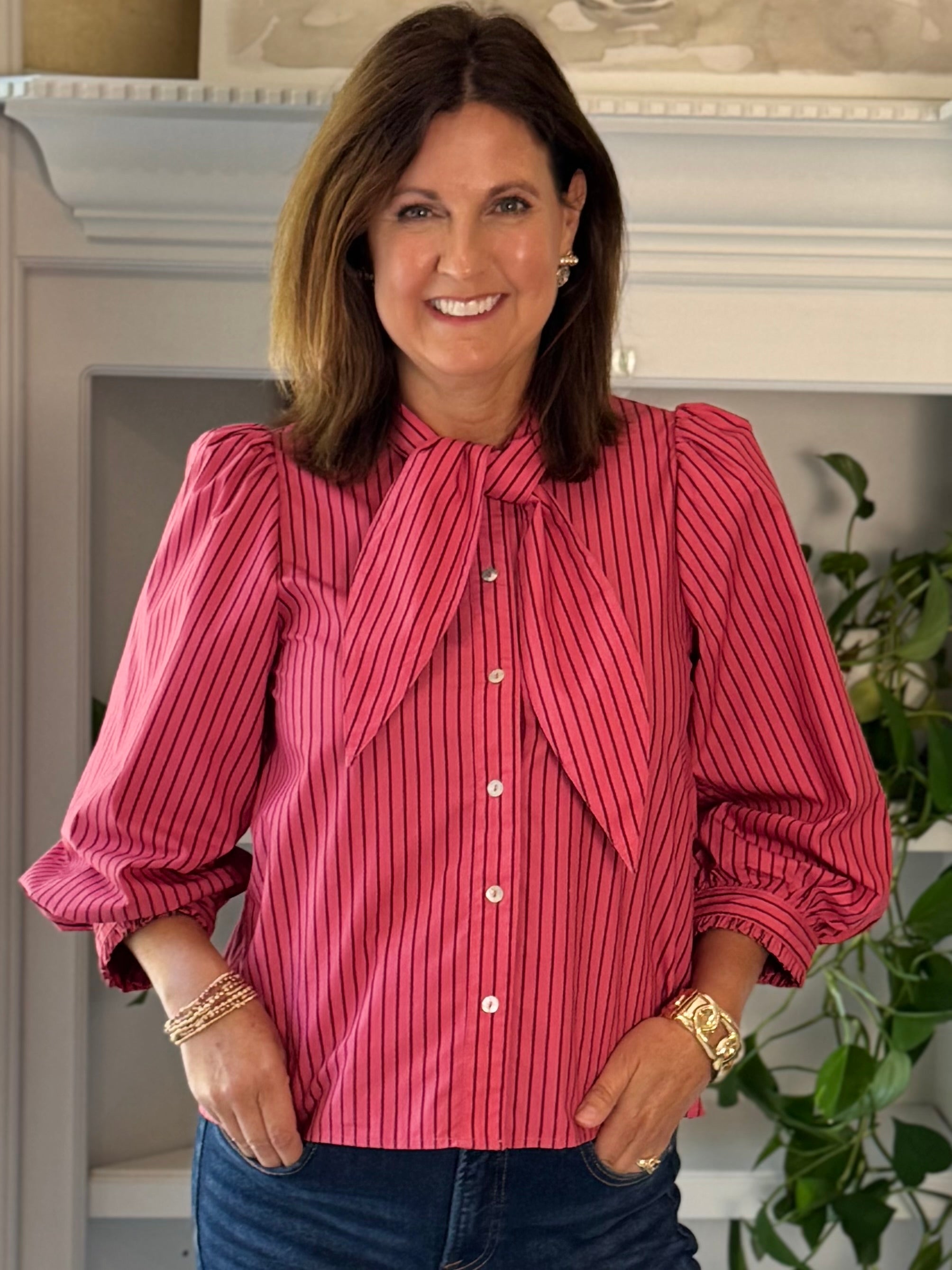 Lovely Stripes Tie Top