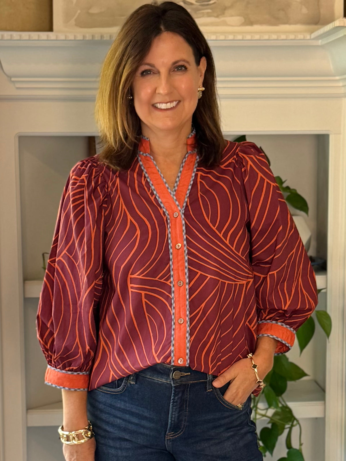 Making Waves Print Top