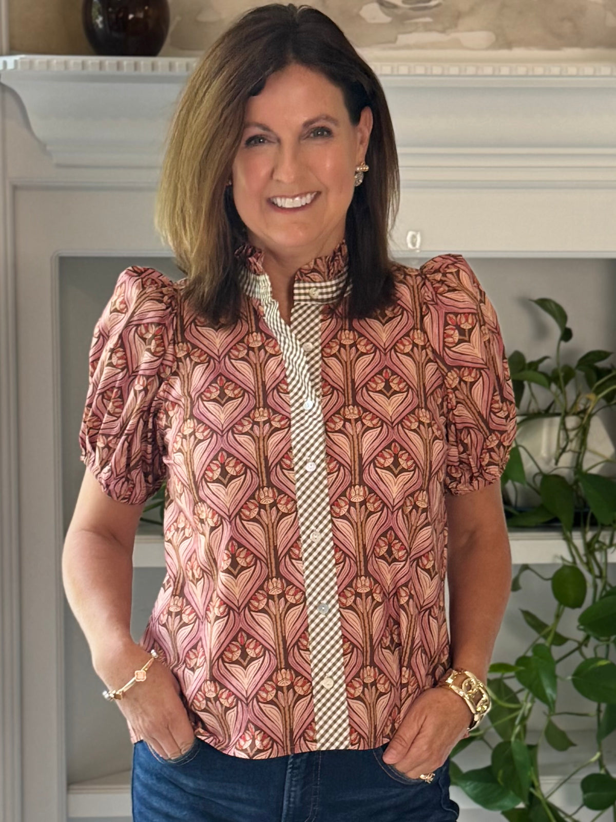 Double Take Print Top