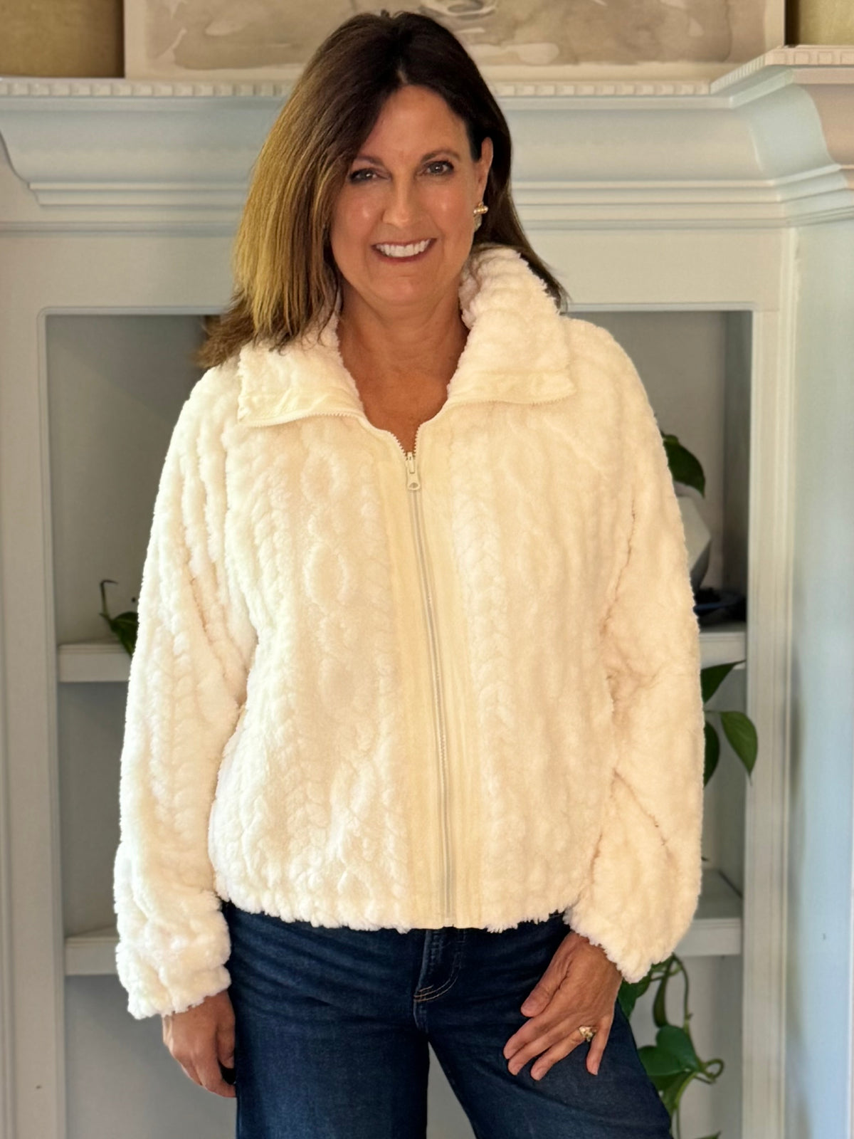 Cloud Nine Sherpa Jacket – Ivory