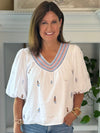 THML Sail Away Embroidered Top