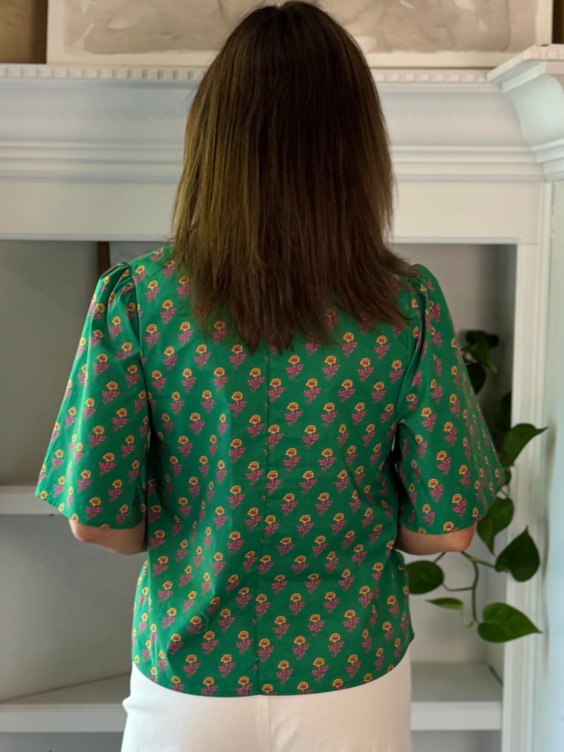 Vibrant Garden Contrast Top