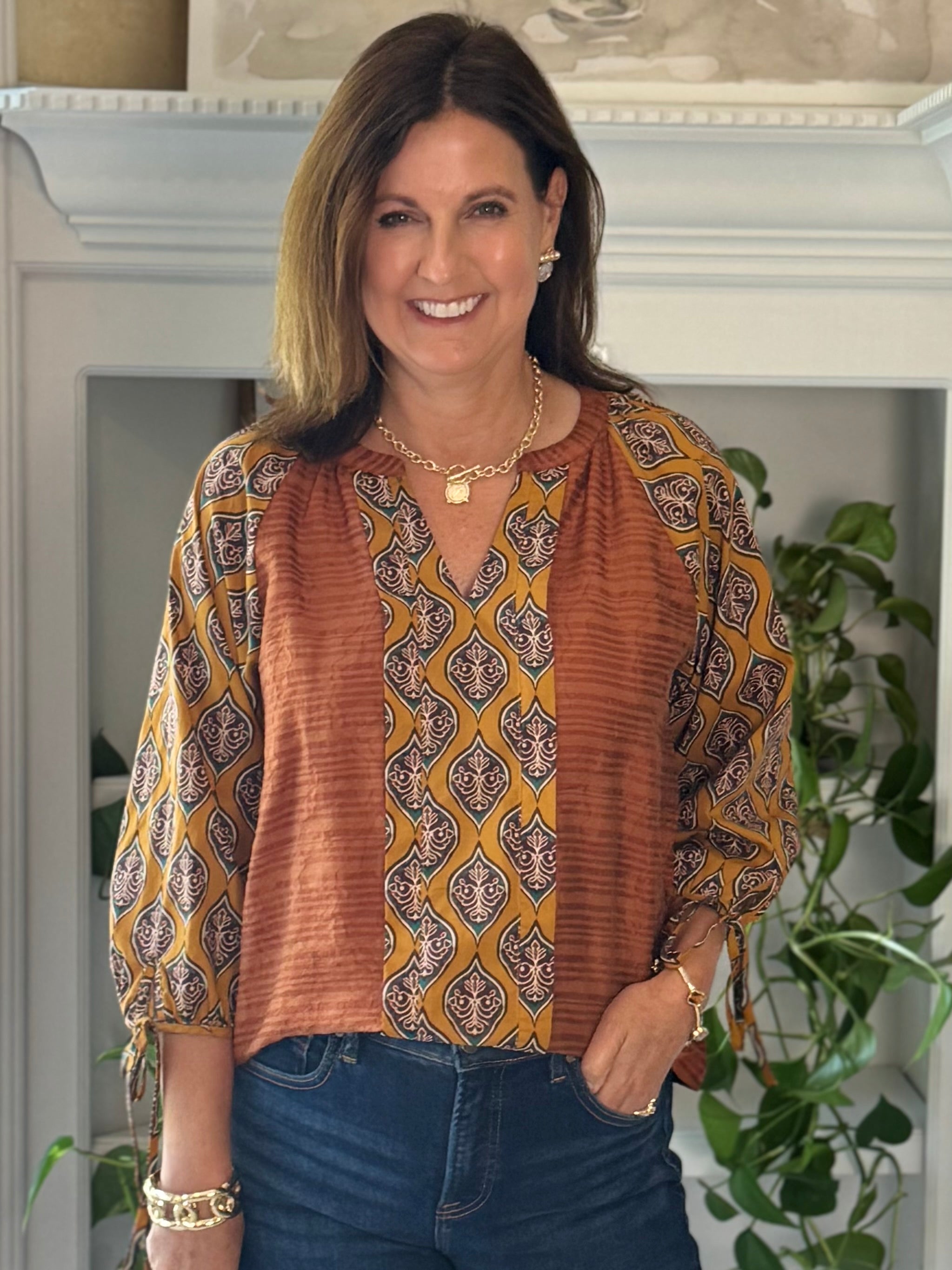 Autumn Medley Print Top
