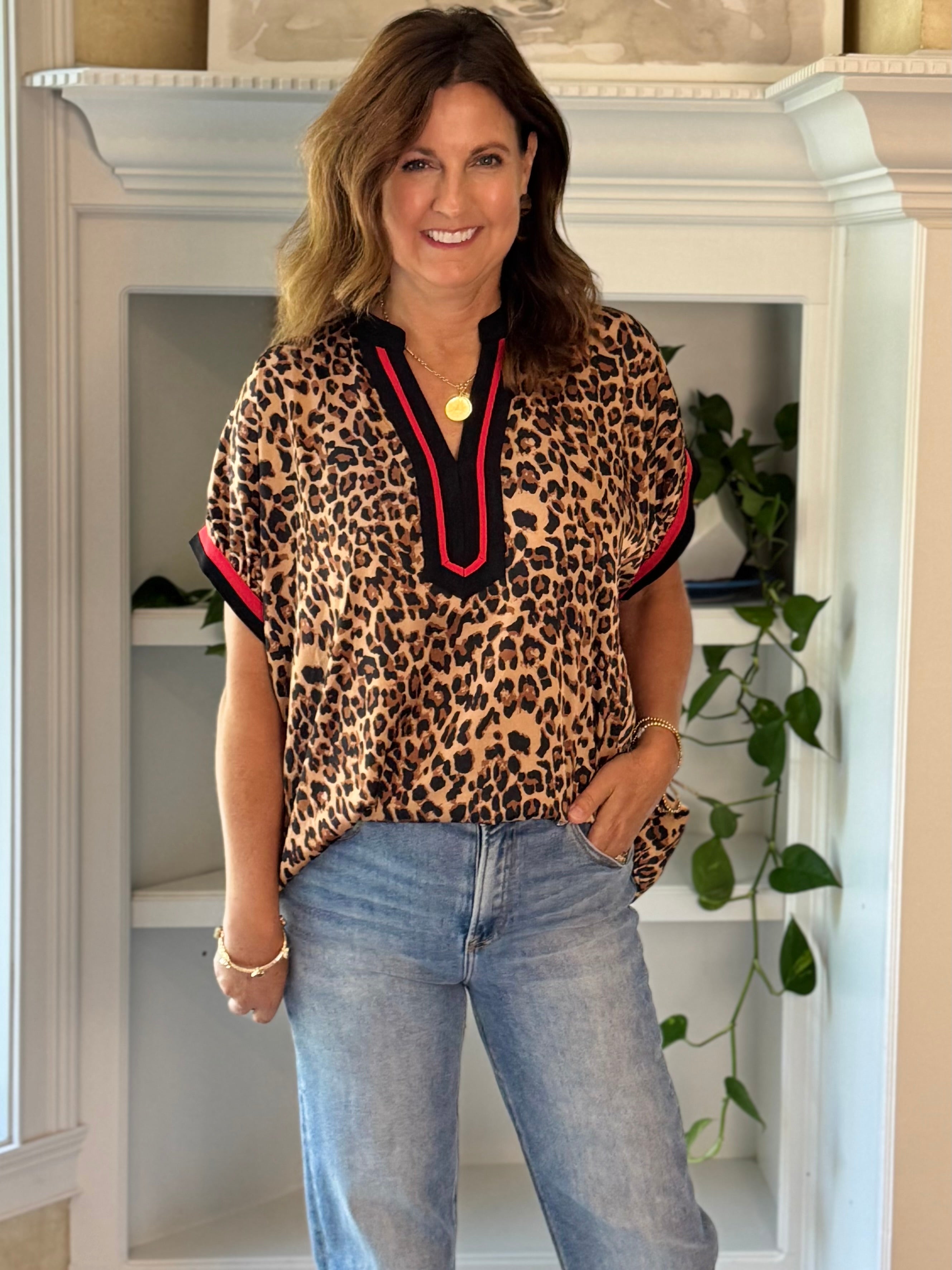 Wild Side Contrast Top