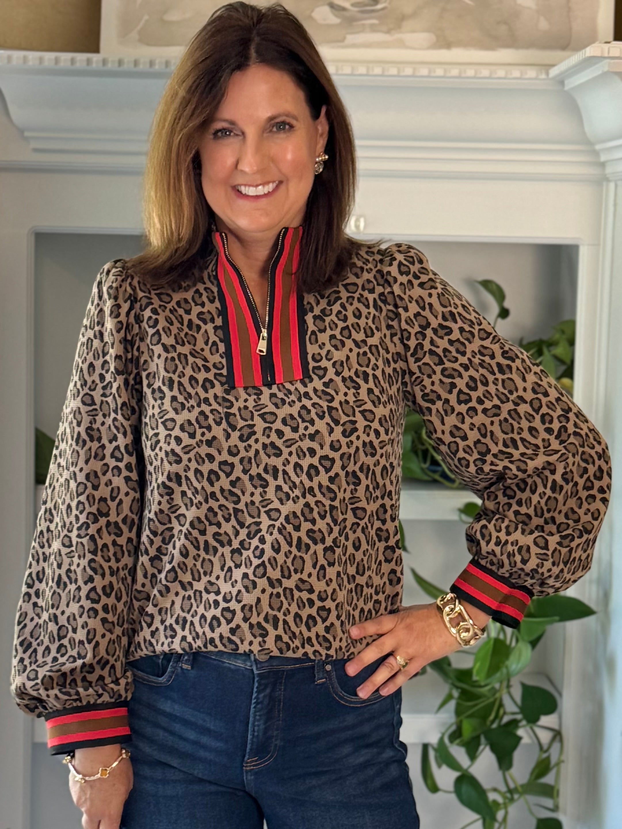 Wild Streak Contrast Top