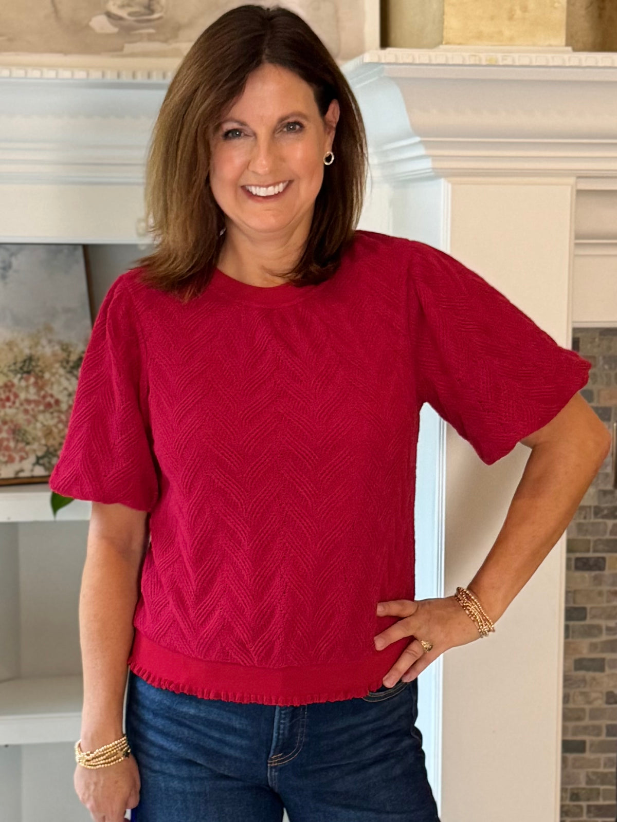 Crimson Crush Knit Top