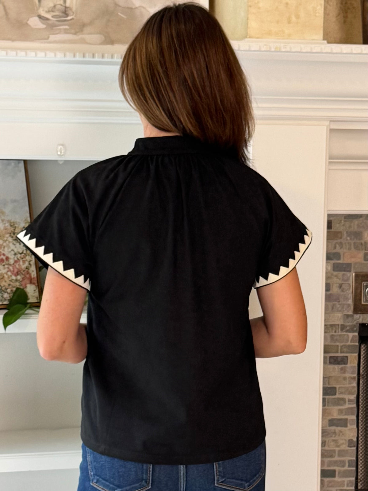 THML Wild Trails Embroidered Top