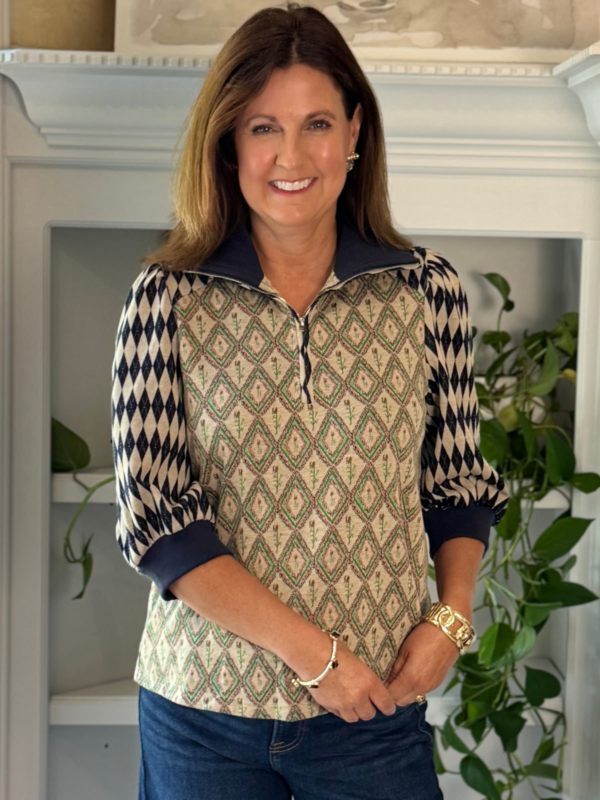 In the Mix Quarter-Zip Top