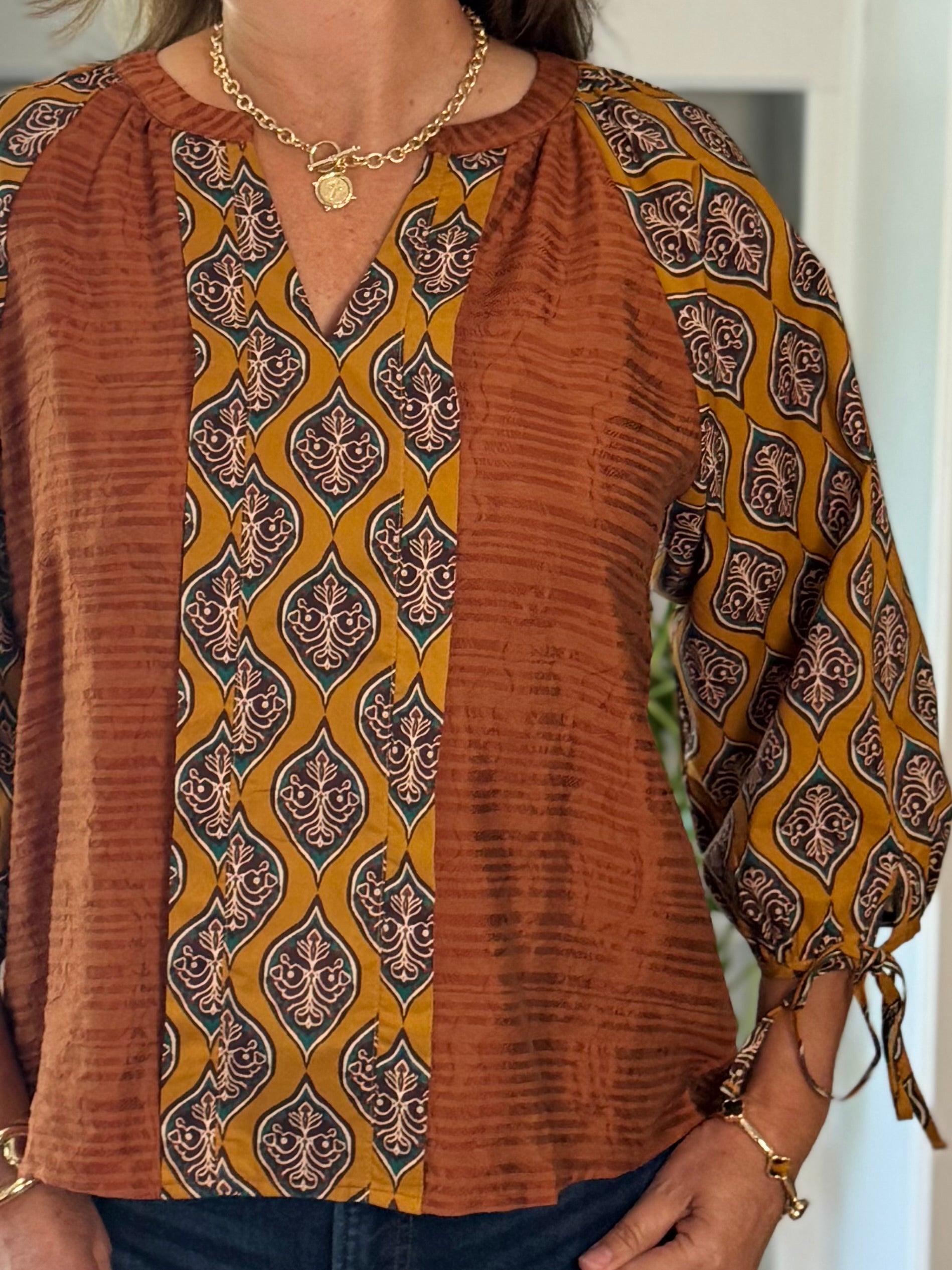Autumn Medley Print Top