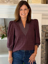 Espresso Allure Eyelet Top