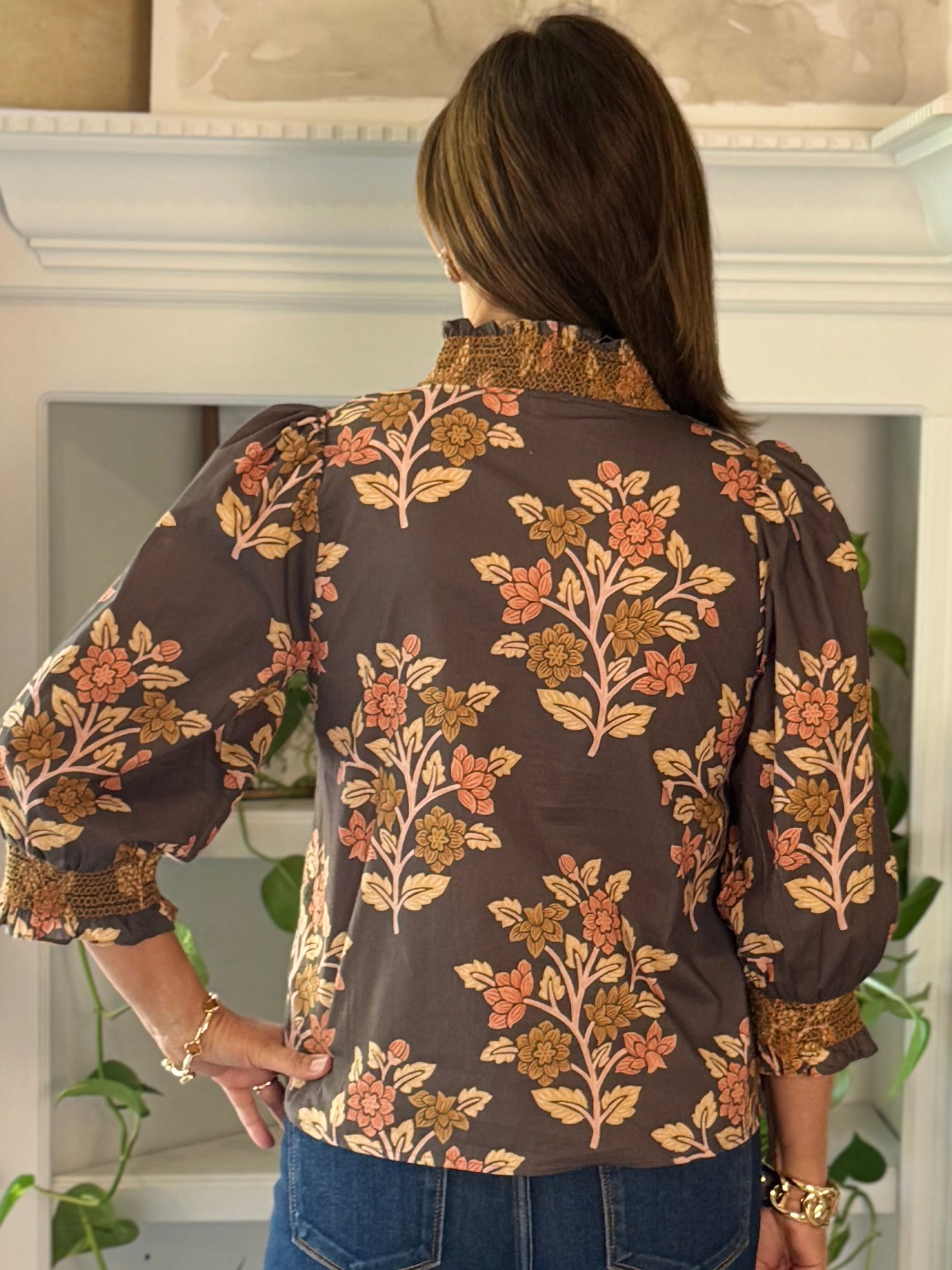 Fall Flourish Floral Top