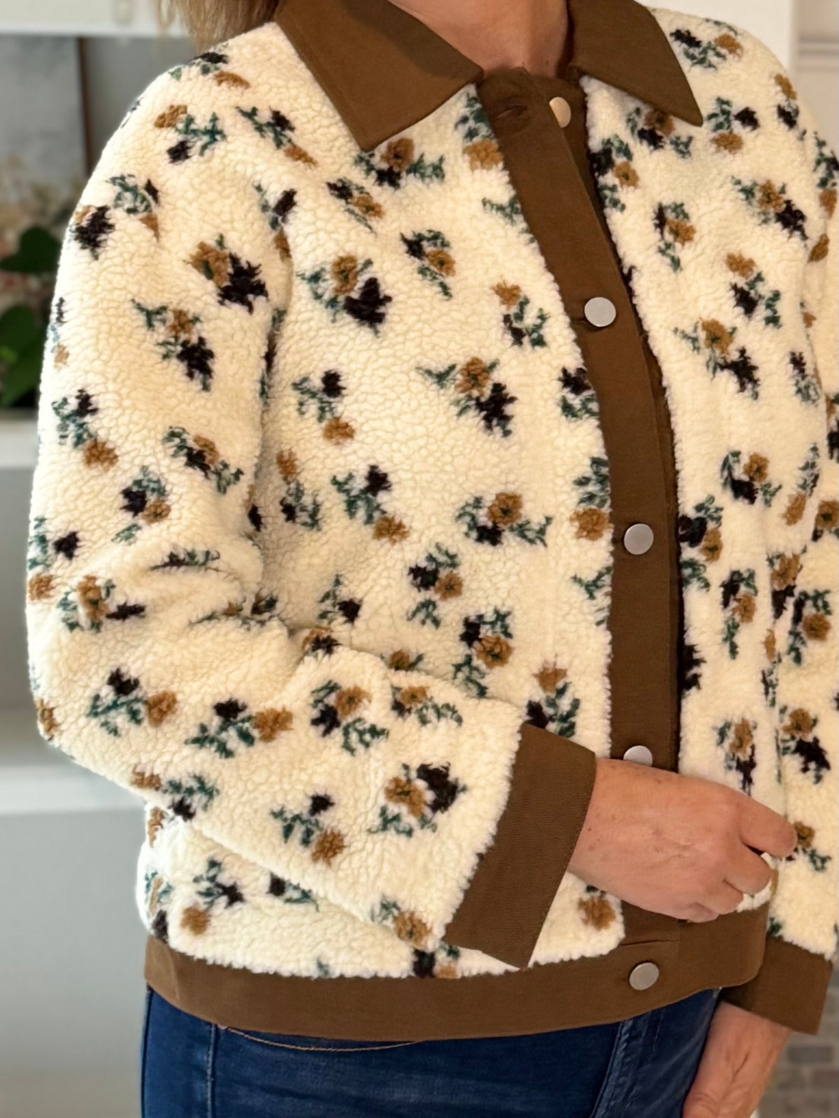 Cozy in Bloom Sherpa Jacket