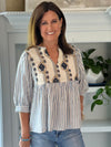 Effortless Artisan Embroidered Top