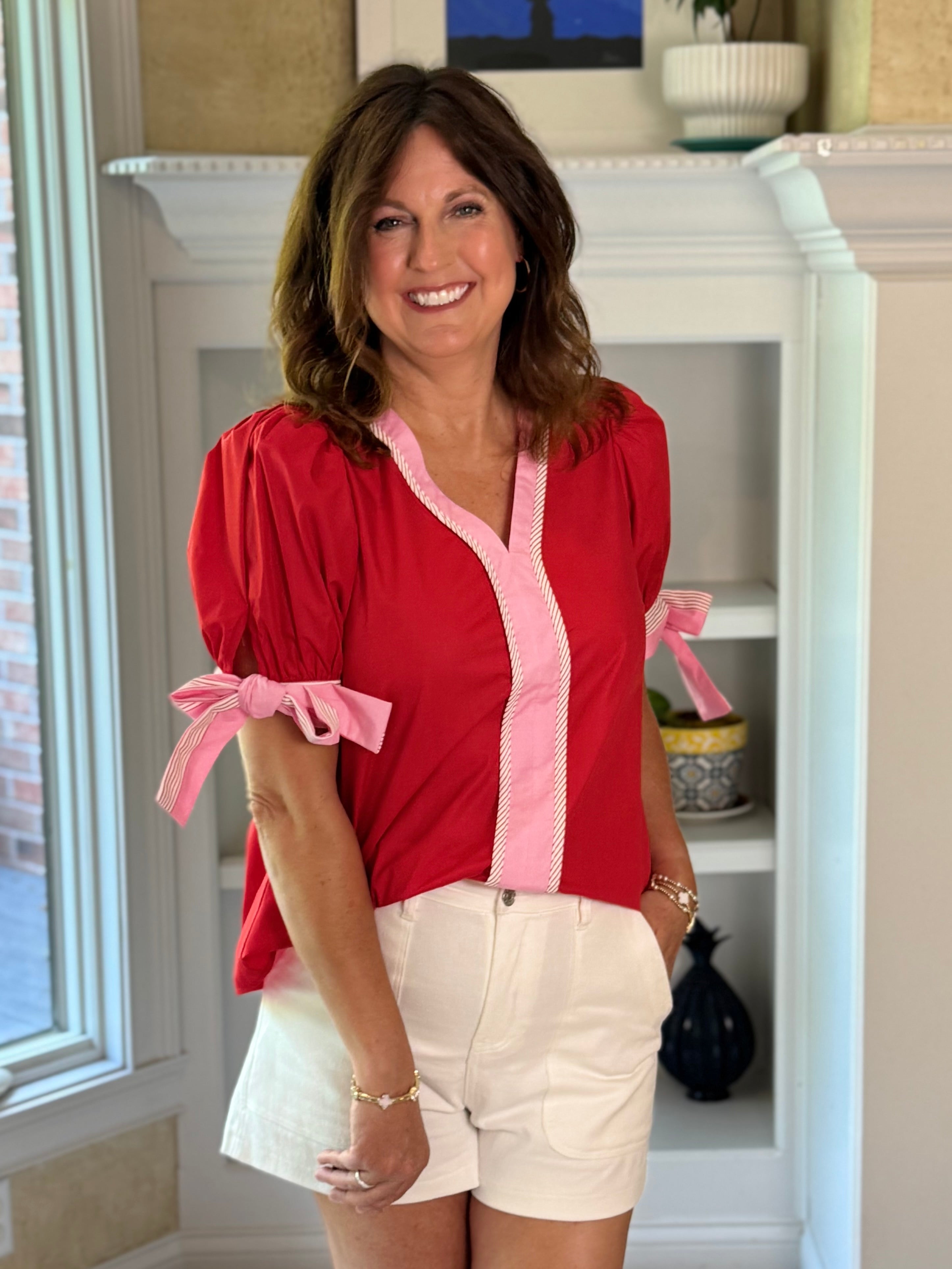 Playful Punch Contrast Top