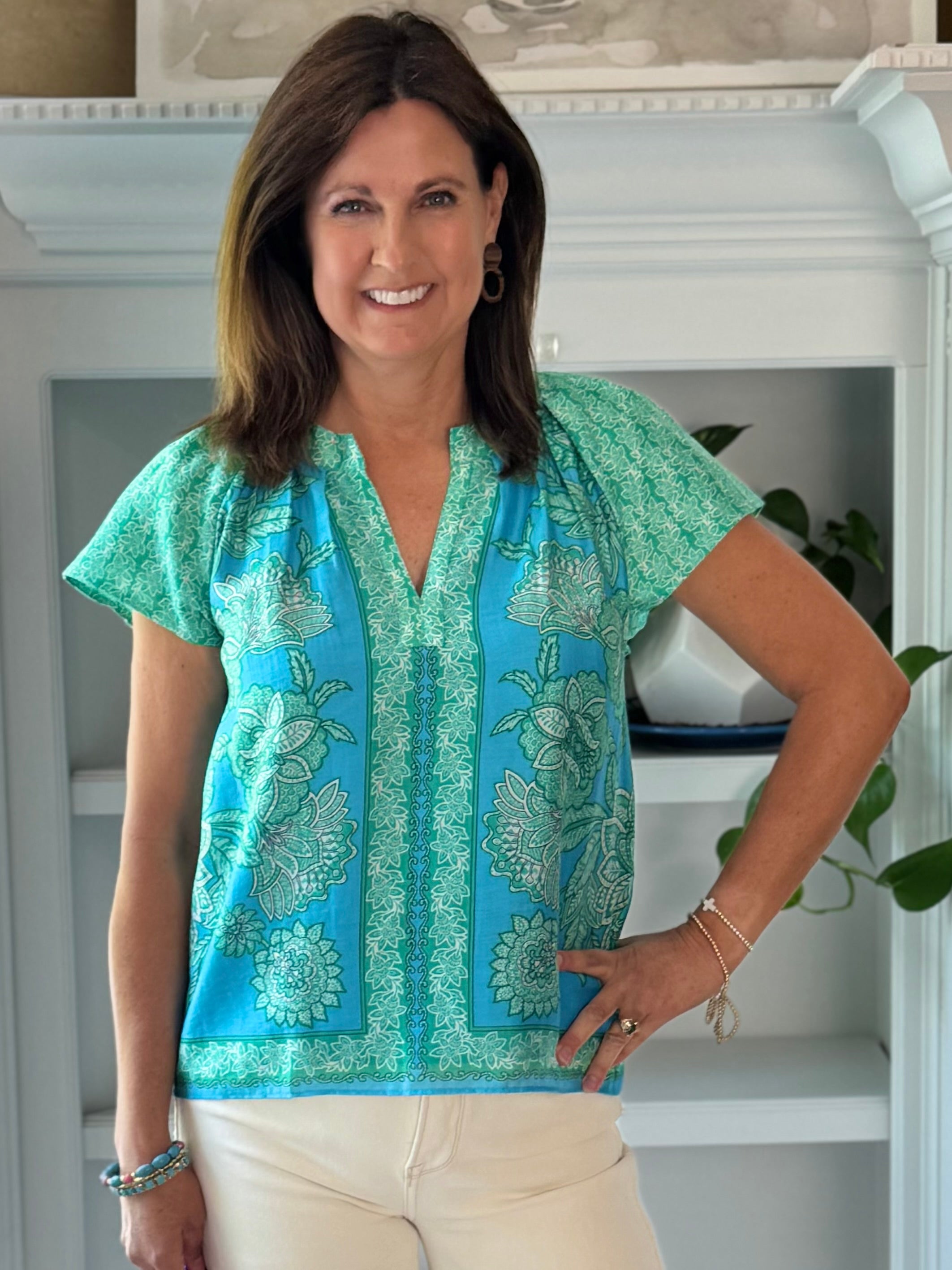 Current Air Blue Lagoon Blouse