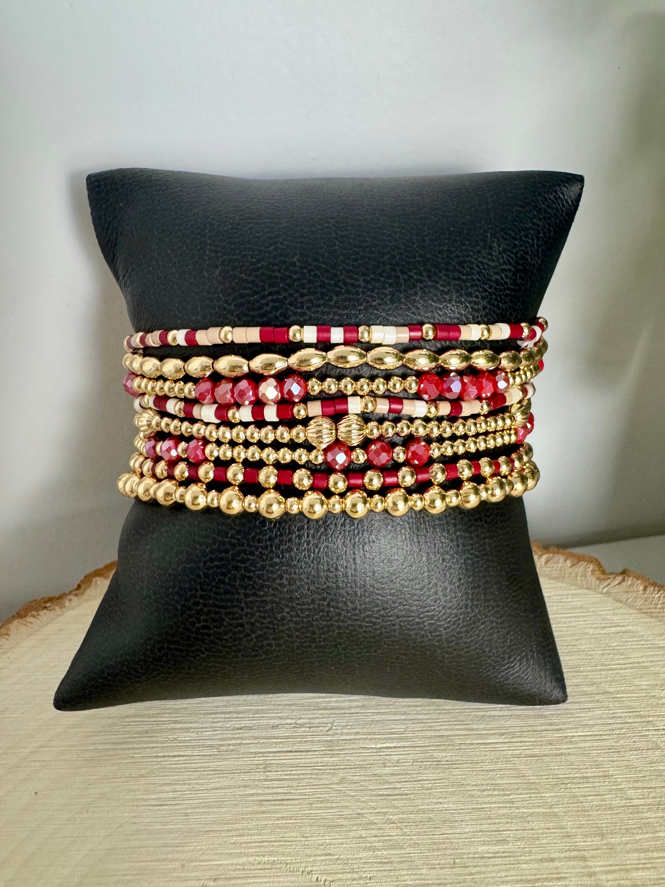 Garnet Crush Bracelet Set