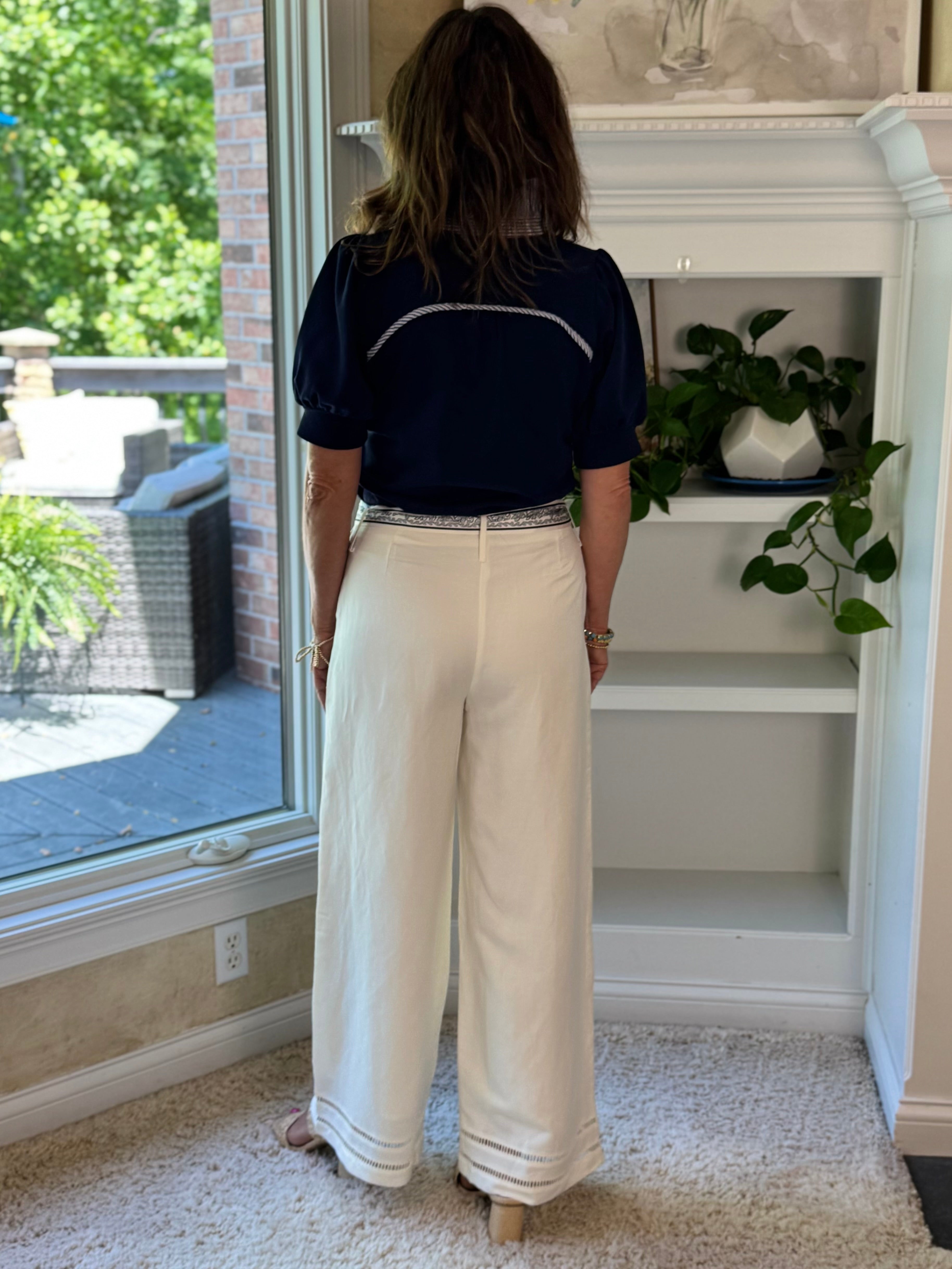 Current Air Tailored Cropped Wide Leg Pants