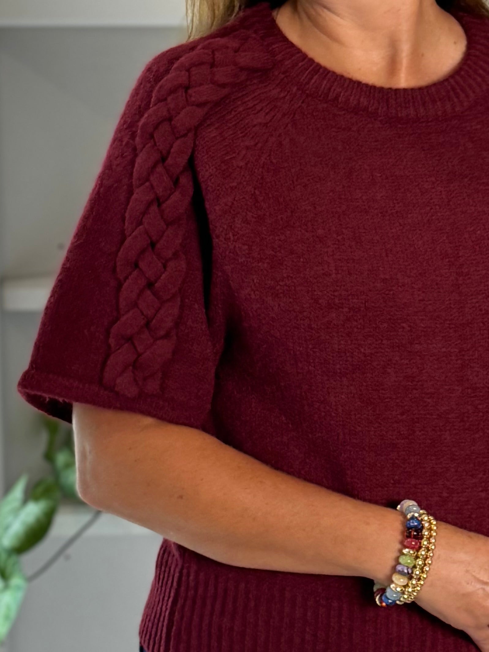Braided Charm Sweater
