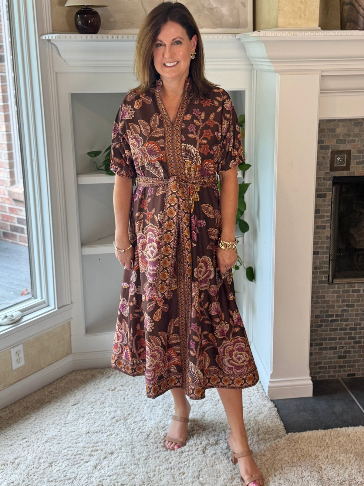 Fall for Me Floral Midi Dress
