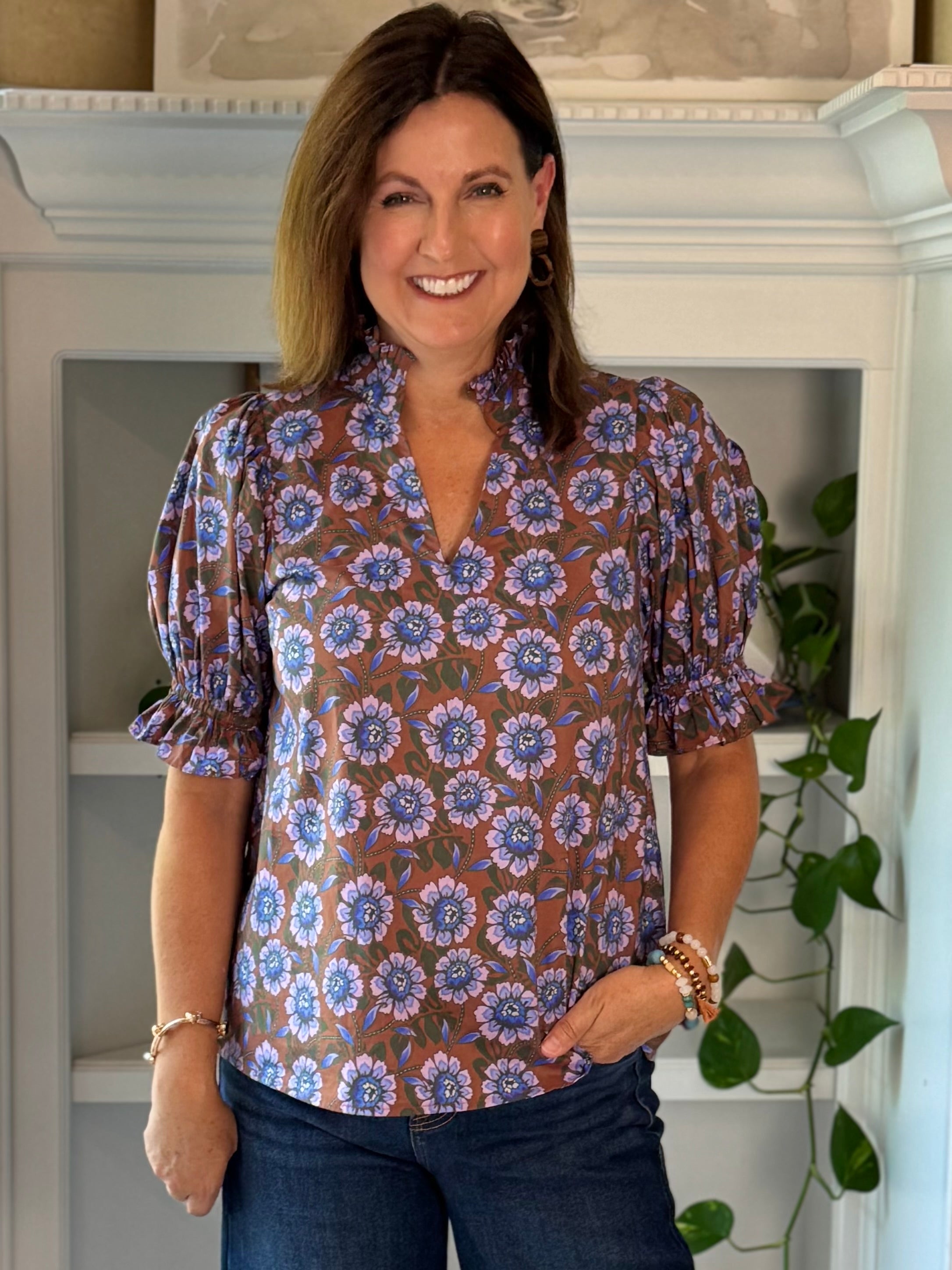 Fall Market Floral Top