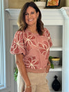 Meadow Embroidered Top - Mauve