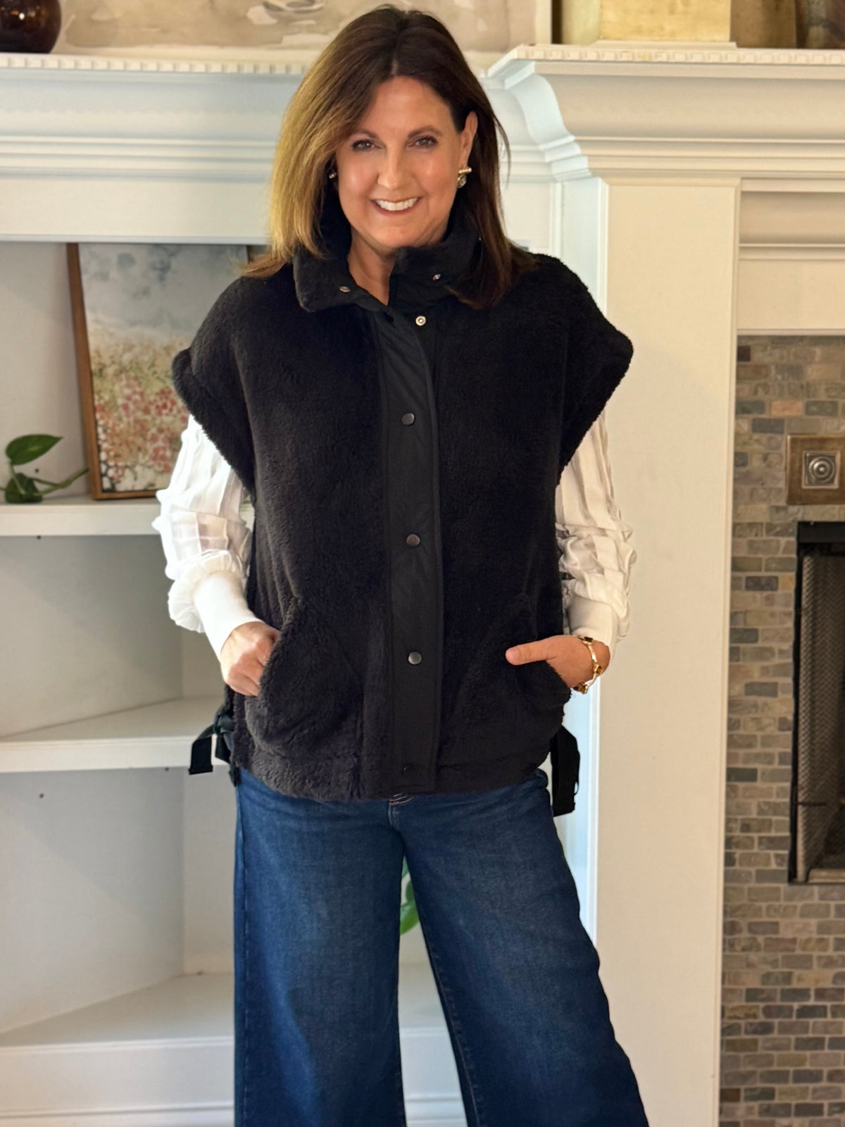 Cozy Side Up Fleece Vest