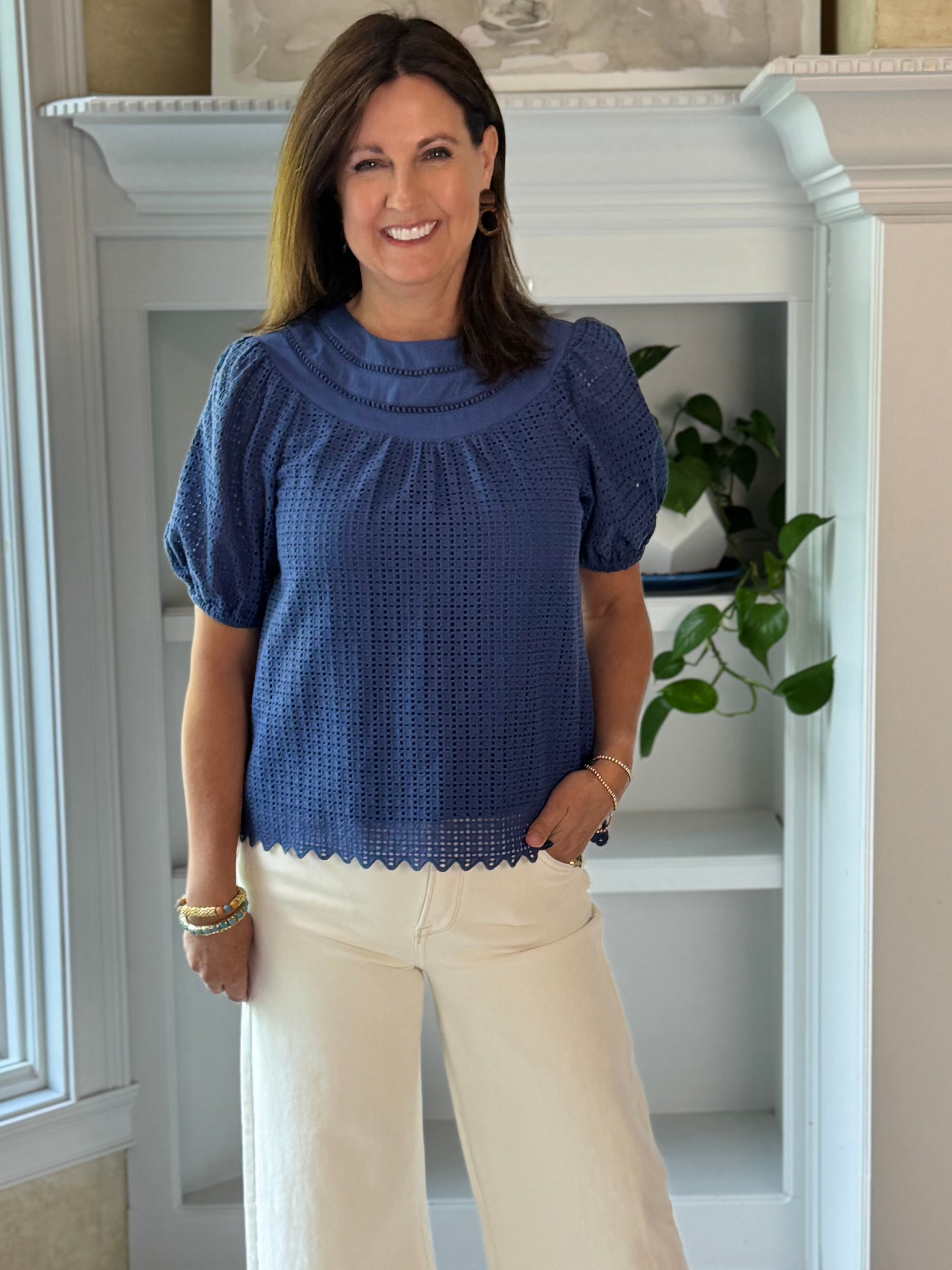 Current Air Eyelet Top