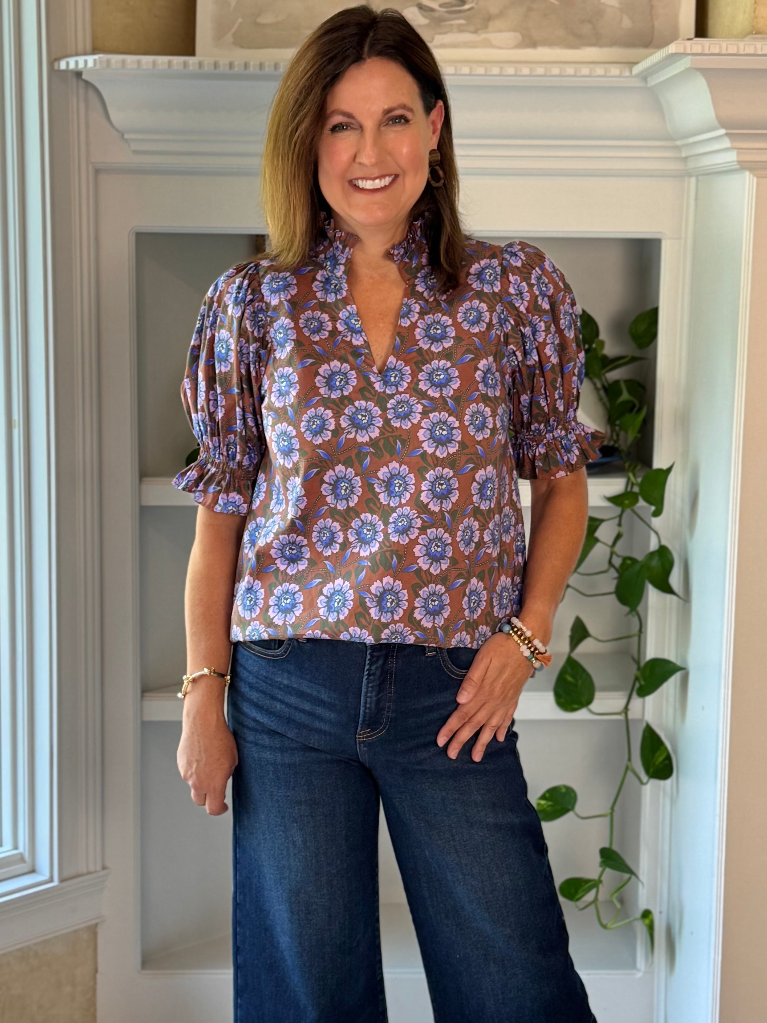 Fall Market Floral Top