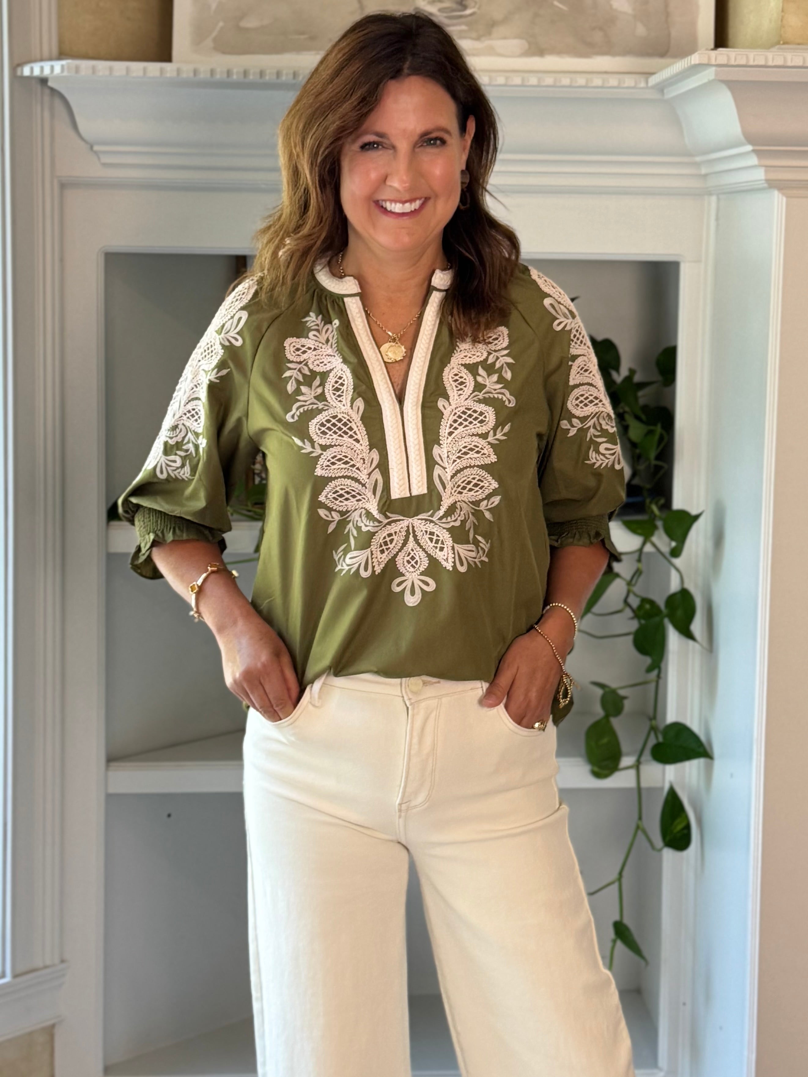Lovely Details Embroidered Top